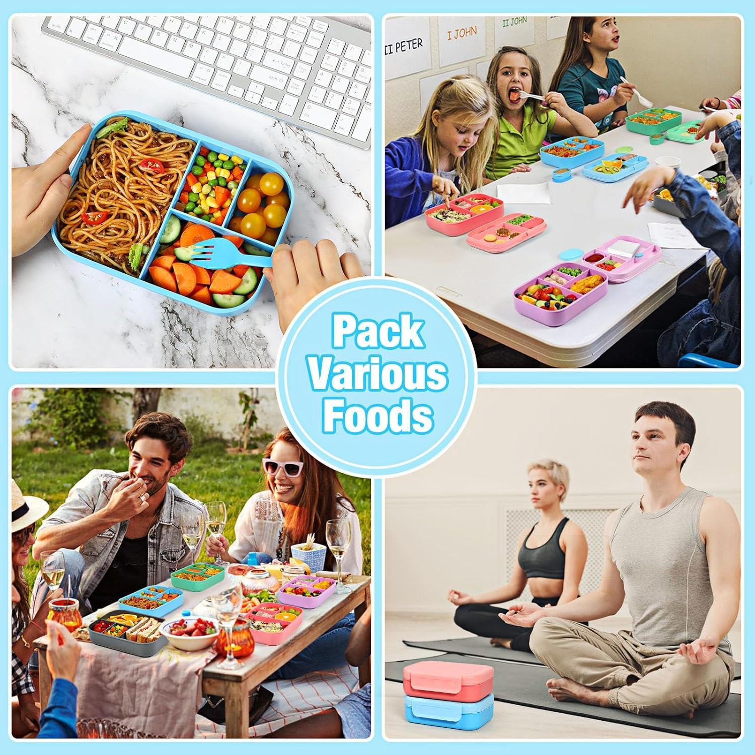 Lonchera Bento Caperci Azul 1.38L a Prueba de Fugas 6 Compartimentos