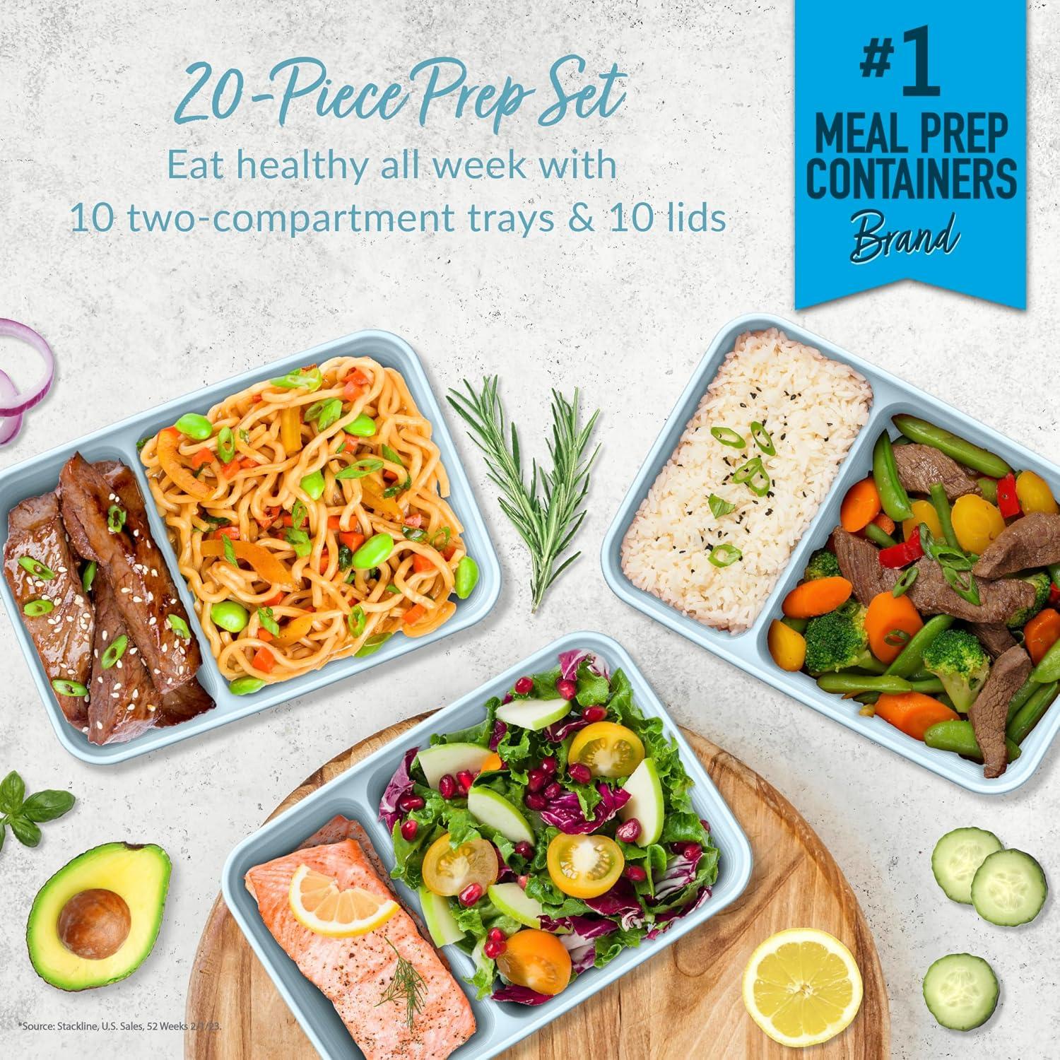 Set de 20 Contenedores de Comida Bentgo 2 Compartimentos BPA Libre