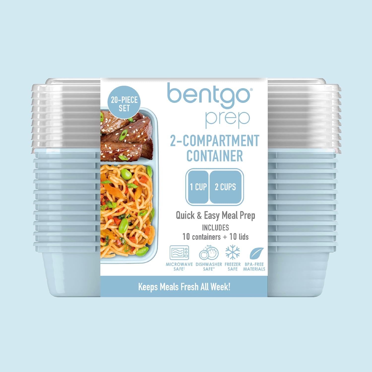 Set de 20 Contenedores de Comida Bentgo 2 Compartimentos BPA Libre
