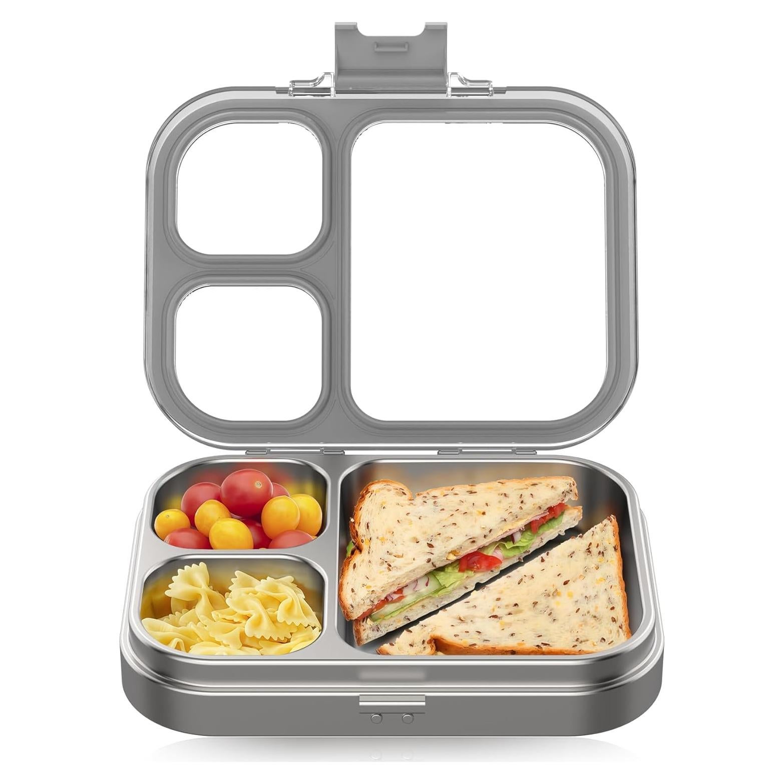 Caja de Almuerzo HOMEKOL de Acero Inoxidable 3 Compartimentos