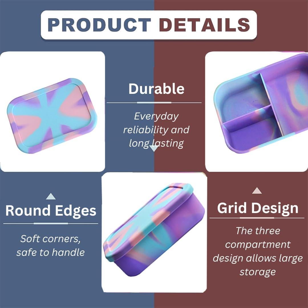 Caja de Almuerzo Bento PACKED JOY 1200ml Silicona Morado