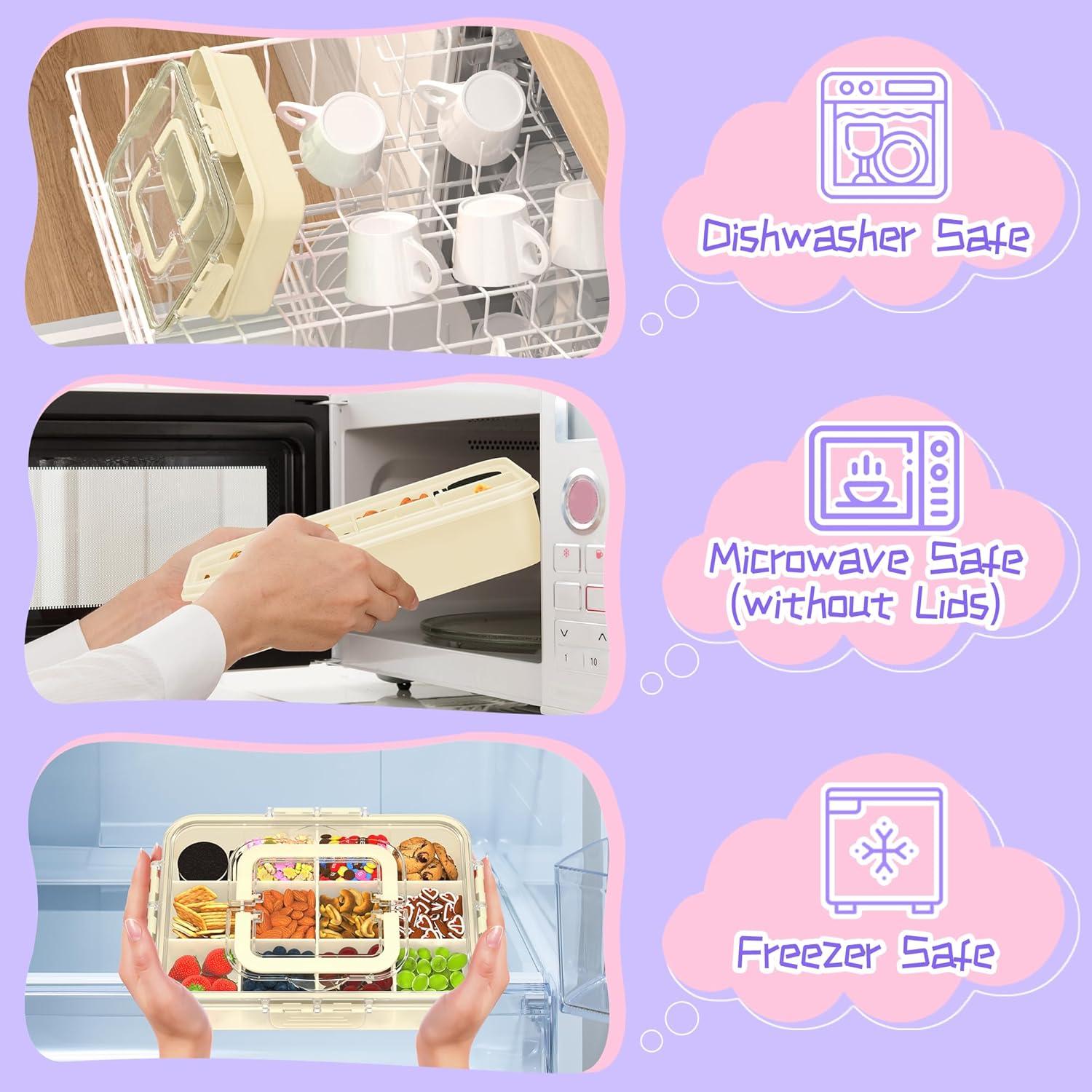 Contenedor de Snack Xyptorix 12 Compartimentos Blanco Marfil