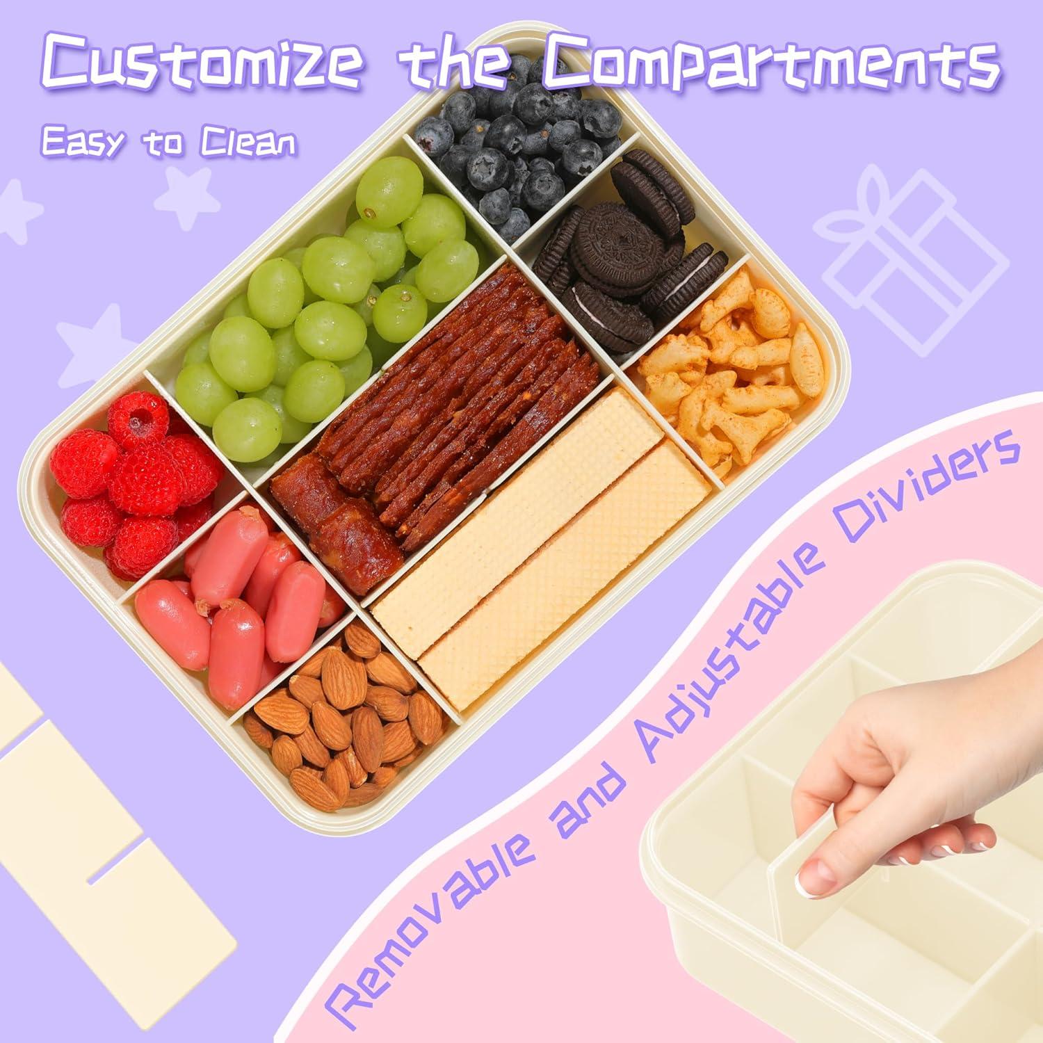 Contenedor de Snack Xyptorix 12 Compartimentos Blanco Marfil