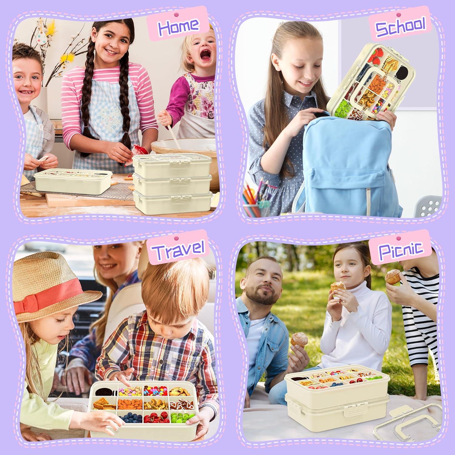 Contenedor de Snack Xyptorix 12 Compartimentos Blanco Marfil