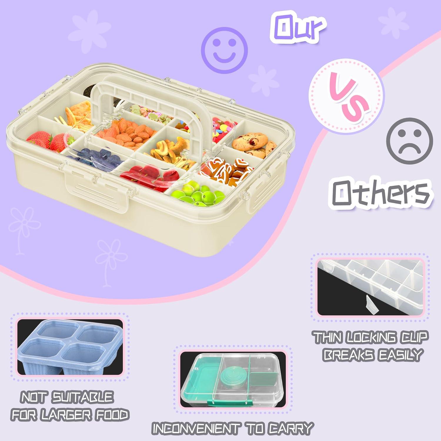 Contenedor de Snack Xyptorix 12 Compartimentos Blanco Marfil