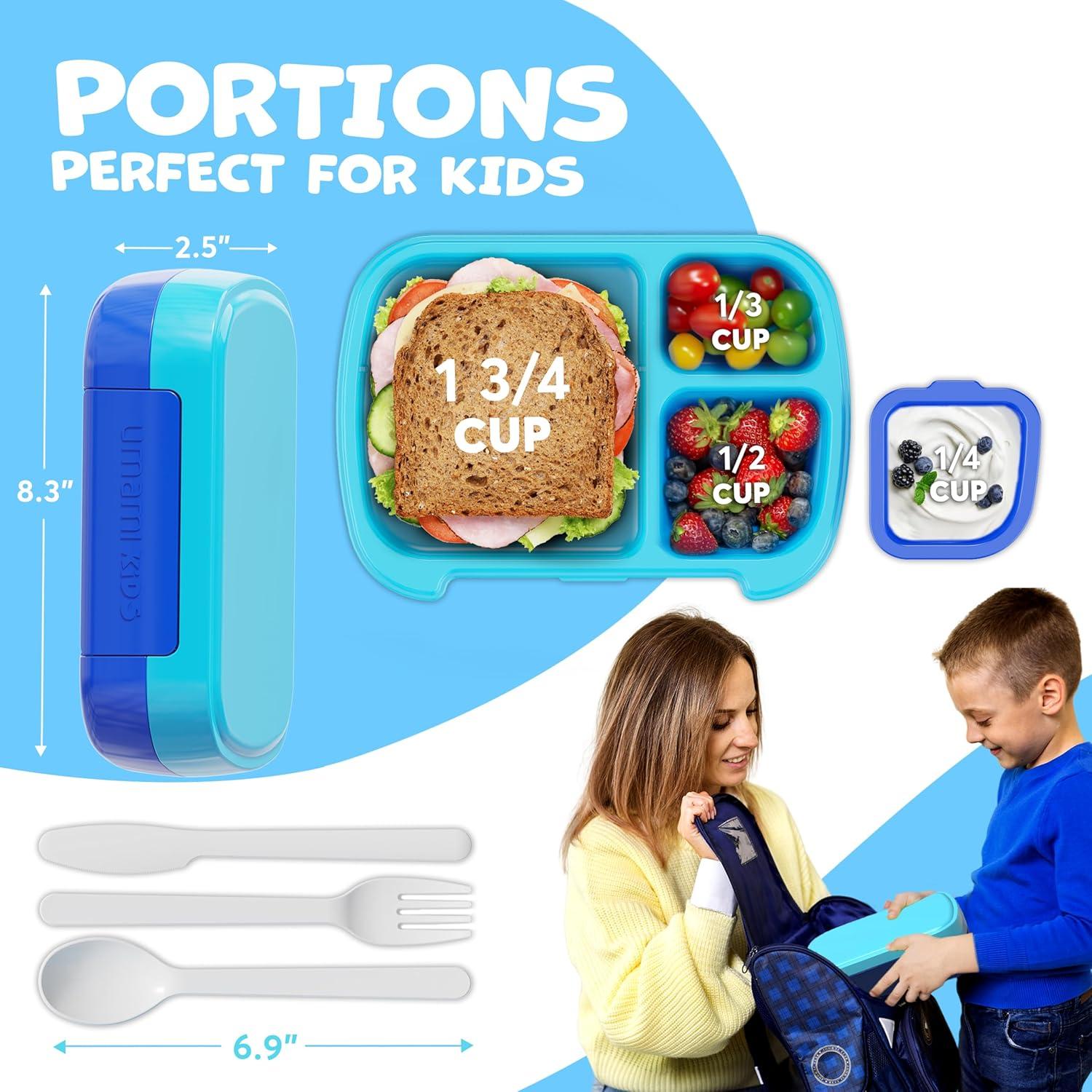 Caja Bento Umami para Niños 680ml Azul, A Prueba de Fugas