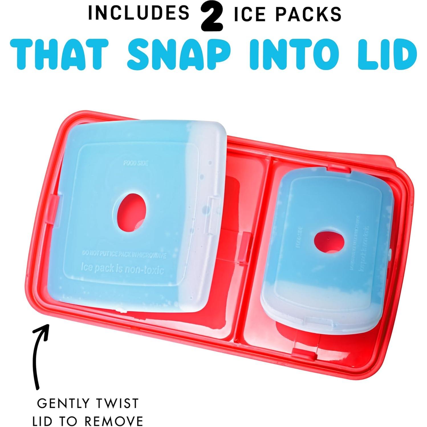 Caja Bento Multi-Flex Fit & Fresh 1200ml Roja Libre BPA