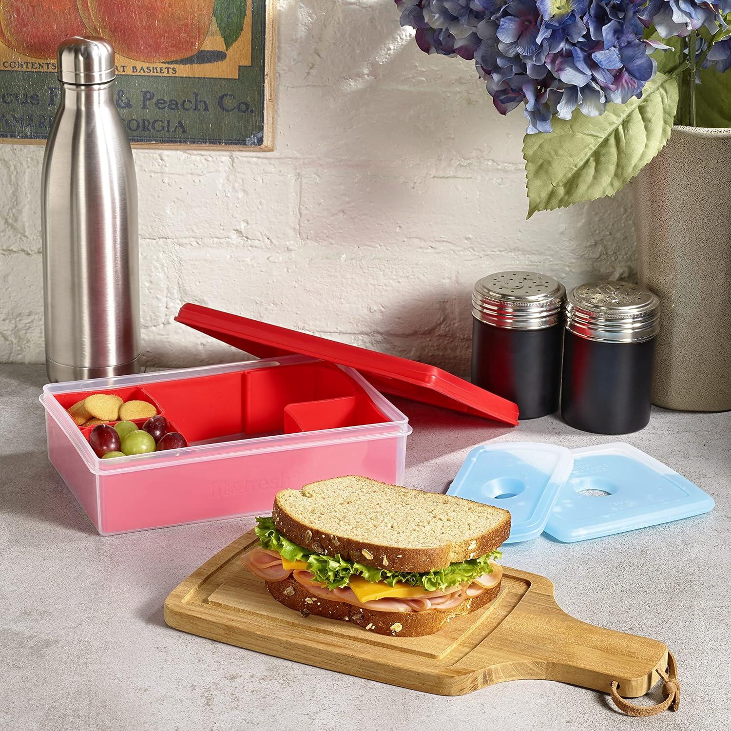 Caja Bento Multi-Flex Fit & Fresh 1200ml Roja Libre BPA