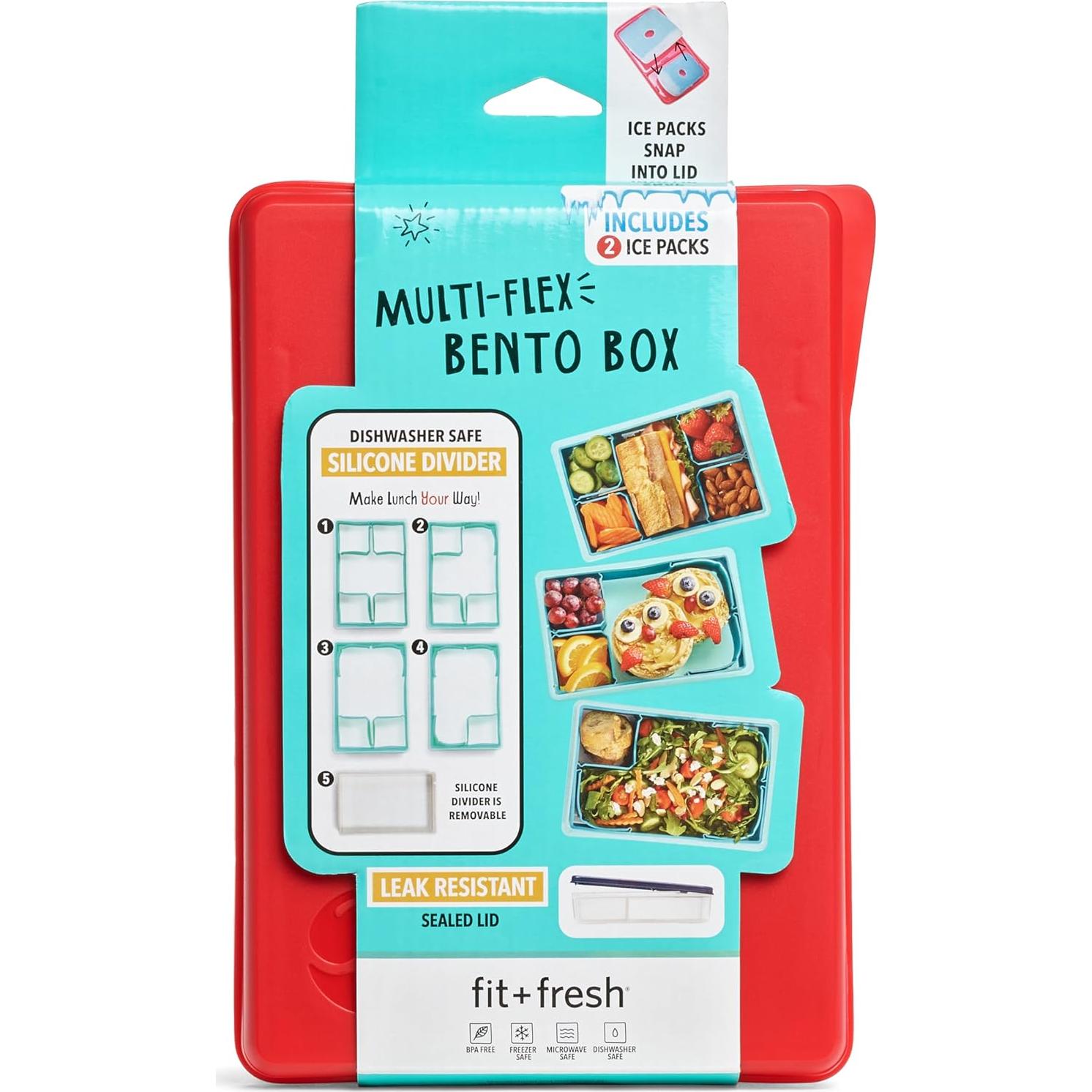 Caja Bento Multi-Flex Fit & Fresh 1200ml Roja Libre BPA