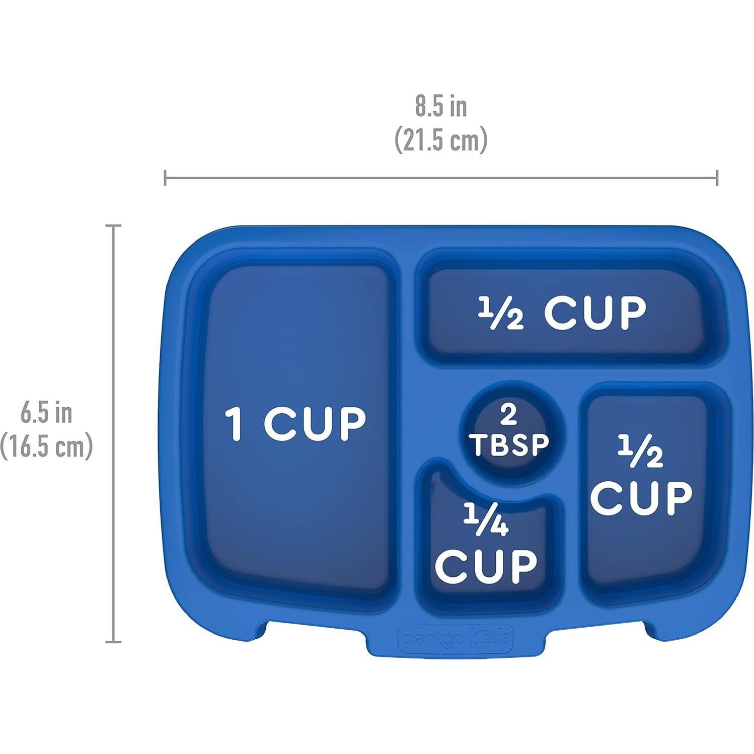 Bandeja para Niños Bentgo Azul con Tapa Transparente 5 Compartimentos