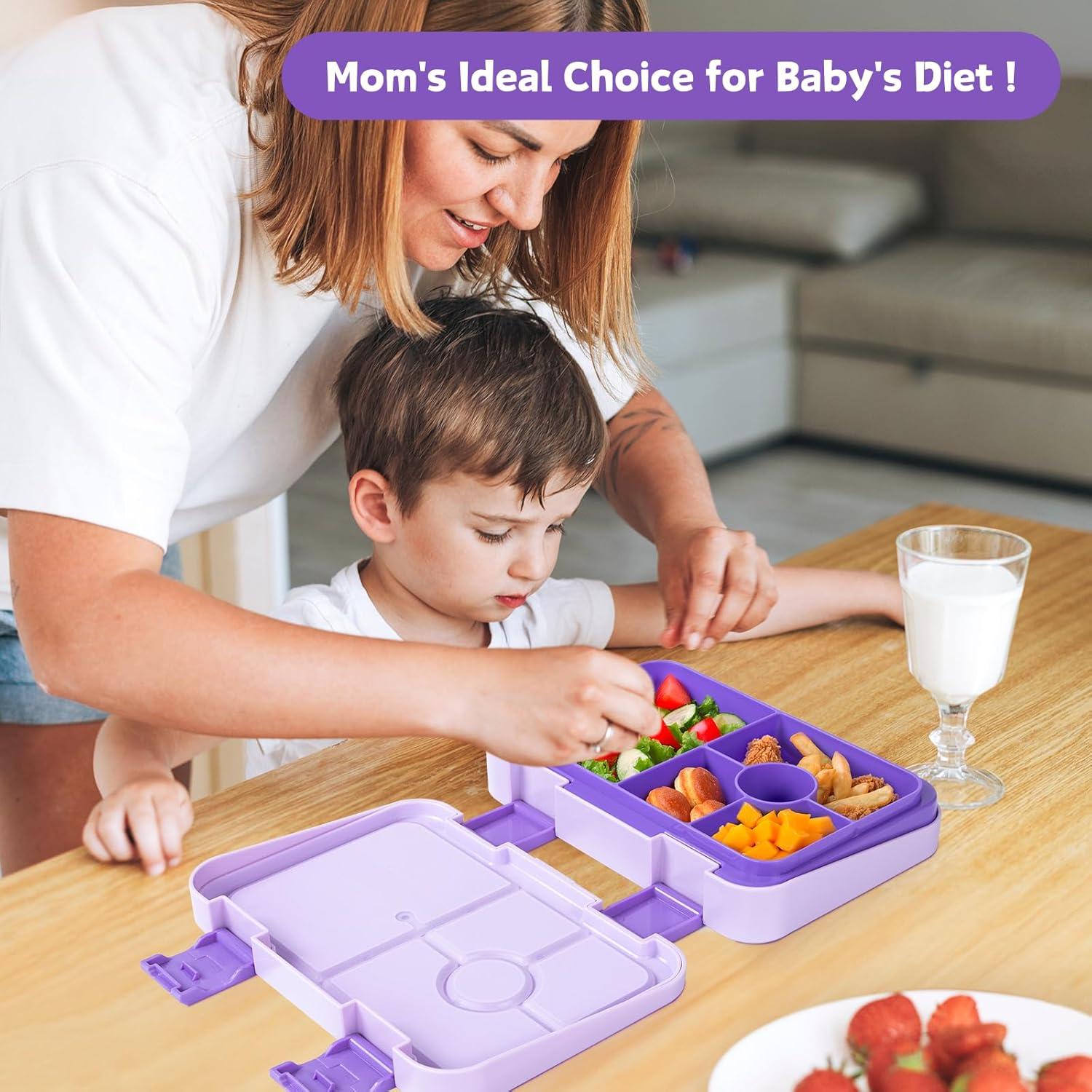 Caja Bento para Niños 810ml - Almuerzo a Prueba de Fugas