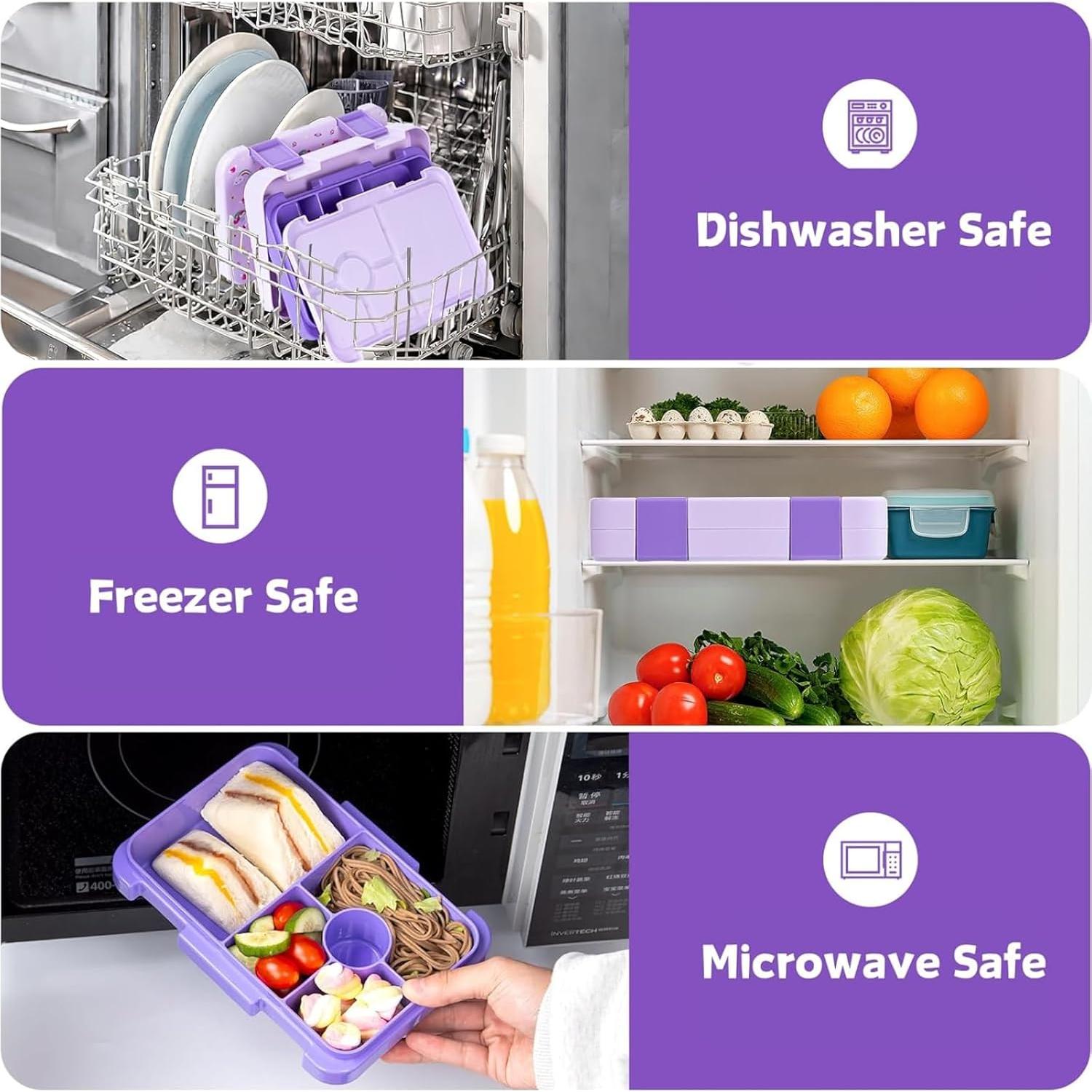 Caja Bento para Niños 810ml - Almuerzo a Prueba de Fugas