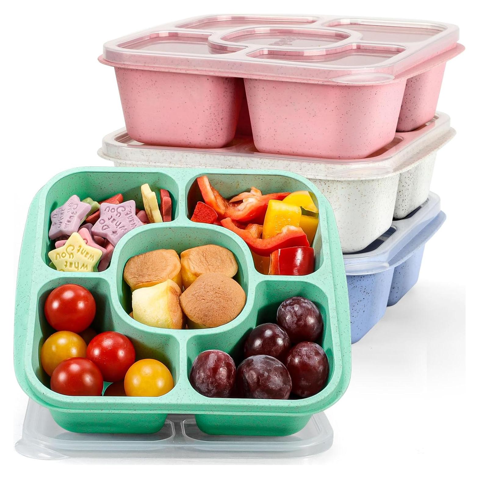 Caperci Bento Snack Box 4-Pack 5 Compartimentos Libre BPA