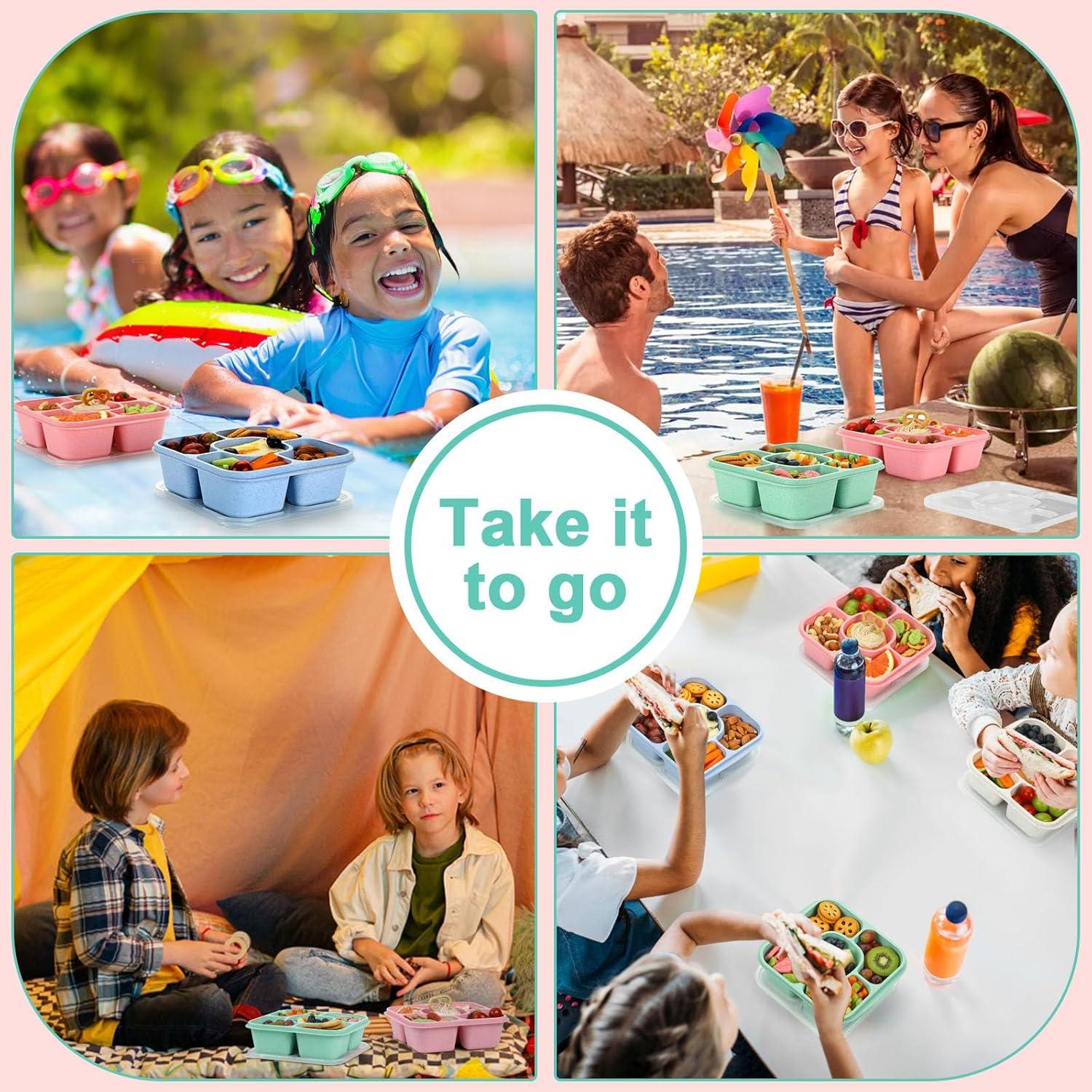 Caperci Bento Snack Box 4-Pack 5 Compartimentos Libre BPA