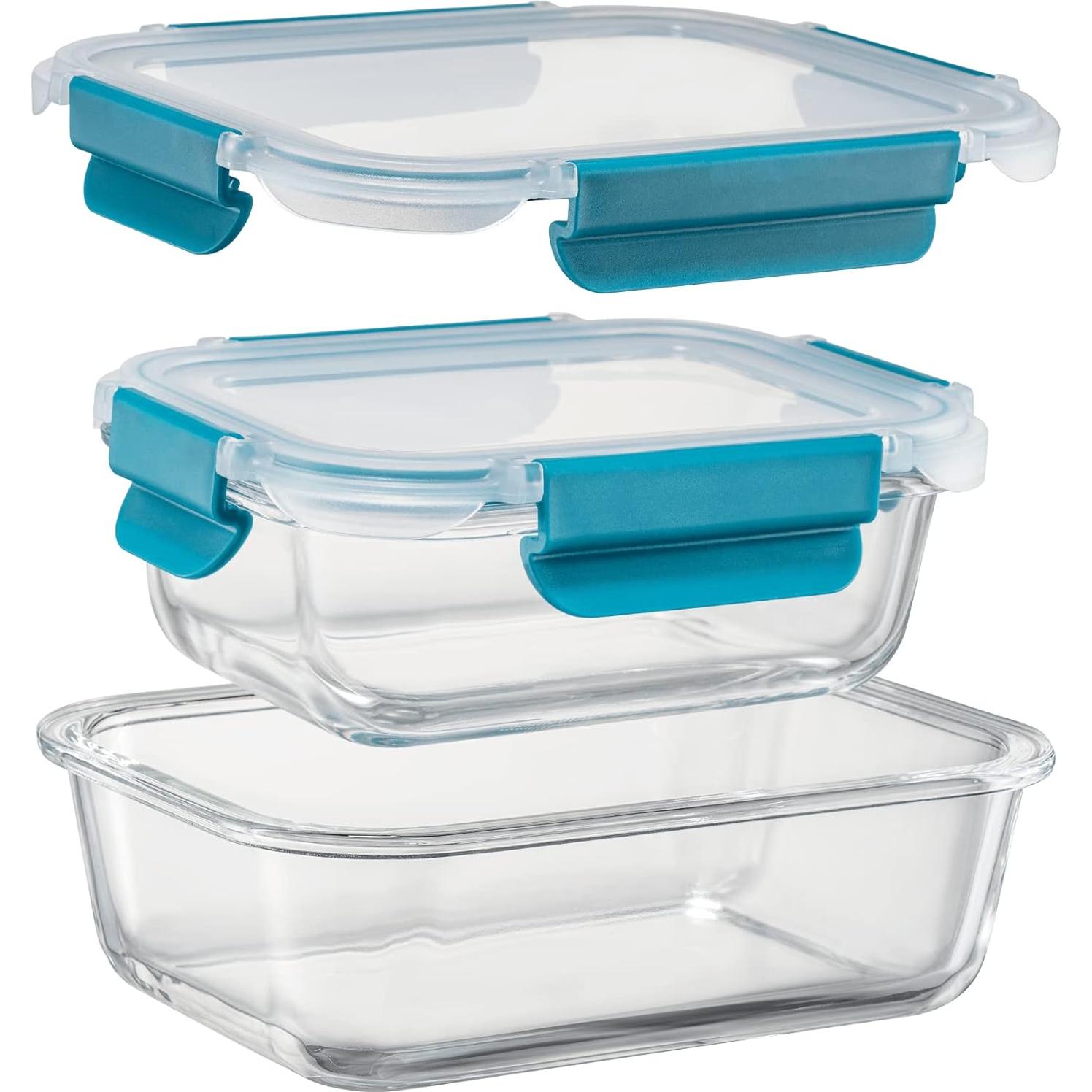 Contenedores de Almacenamiento de Alimentos Genicook 9 Piezas Vidrio