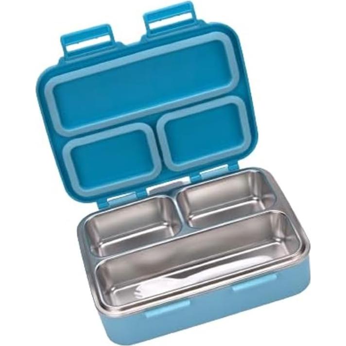Contenedor Bento Acero Inoxidable kinsho 790 mL Azul