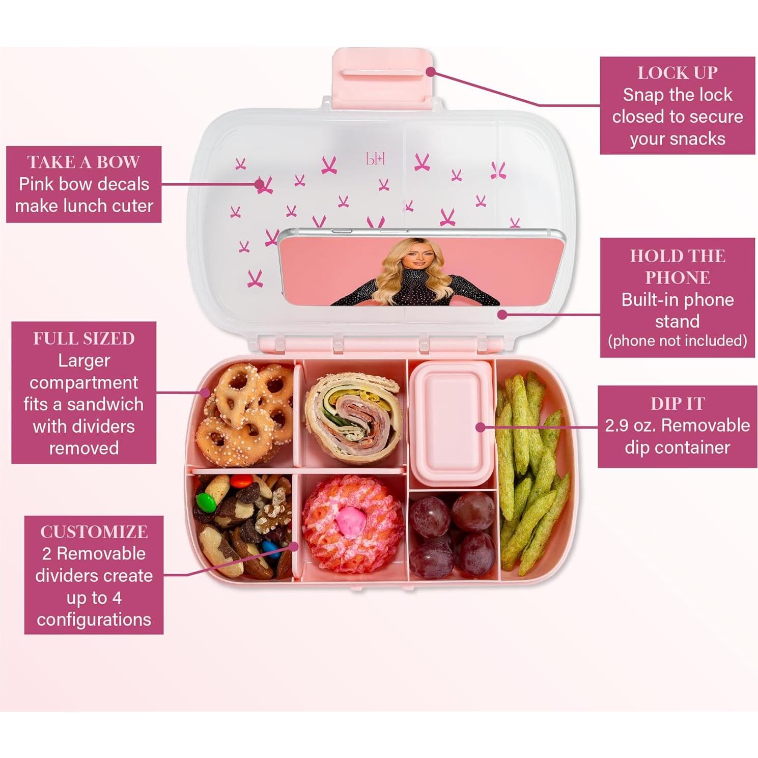 Cajas de Snack Estilo Bento Paris Hilton 2-Pack 7 Compartimentos