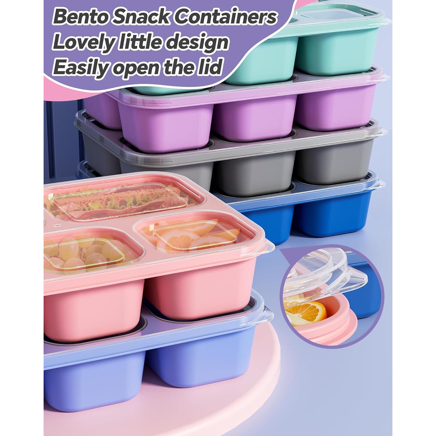Juego de 6 Contenedores de Snack Bento Canfanni 5 Compartimentos