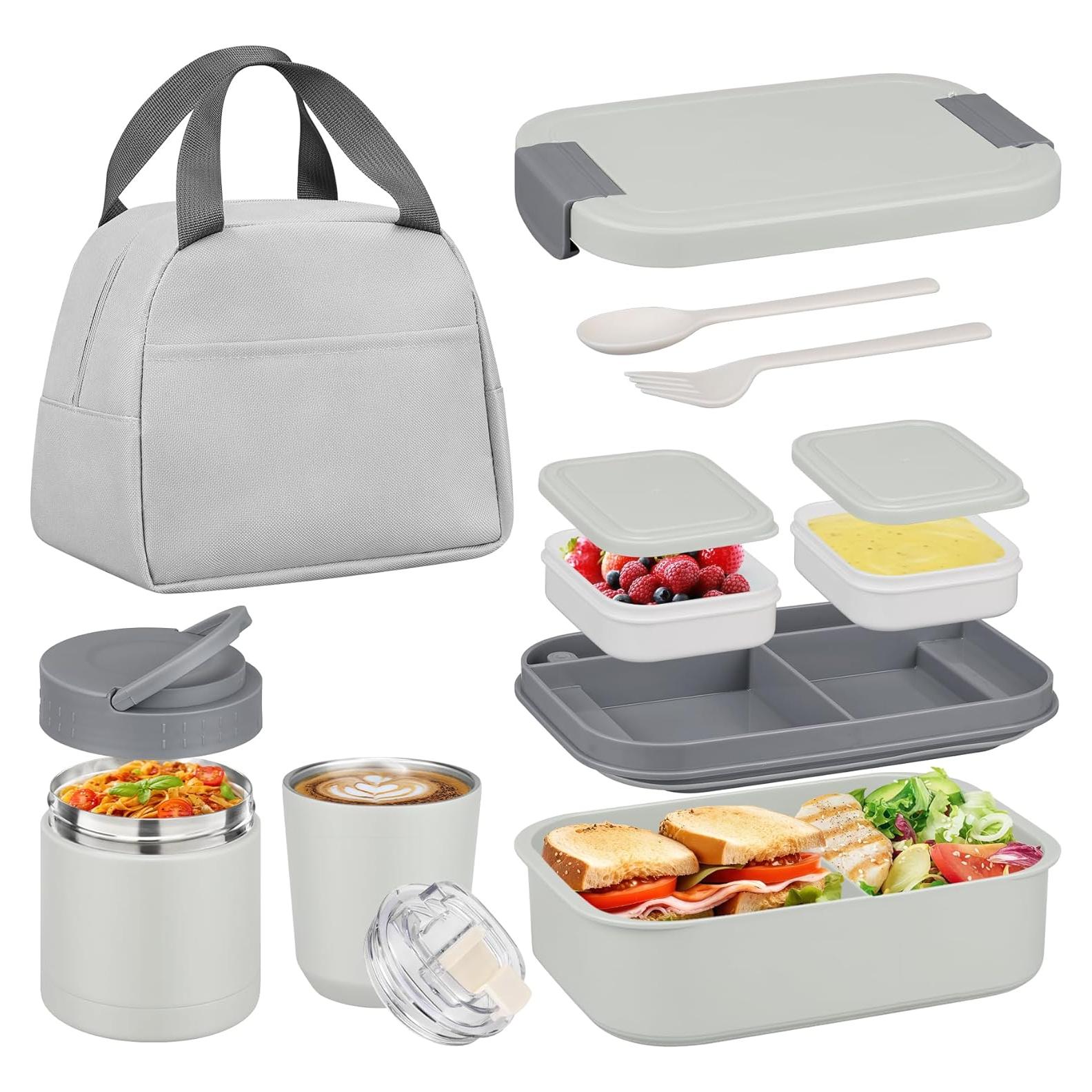 Caja de Almuerzo Bento WyfKyd 4 Compartimentos Acero Inoxidable