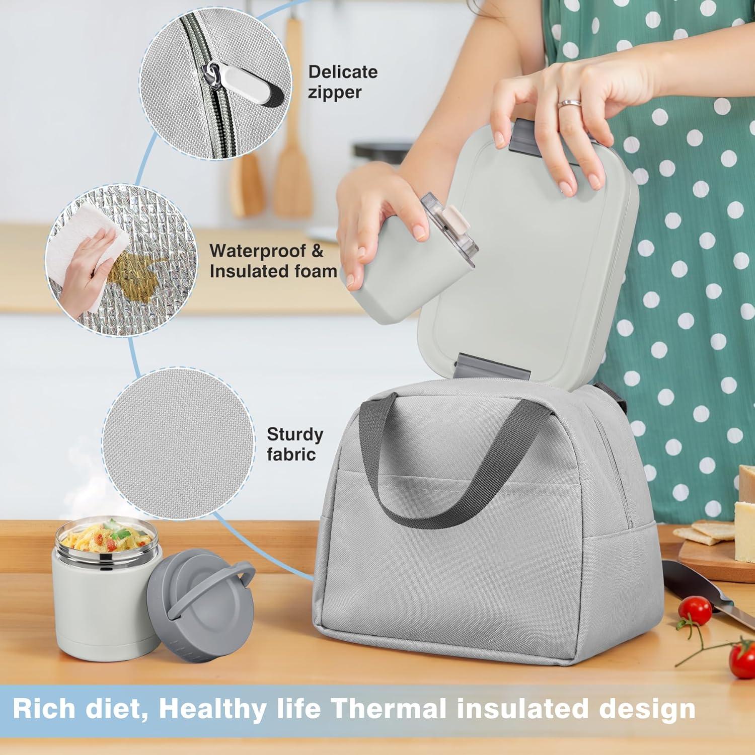 Caja de Almuerzo Bento WyfKyd 4 Compartimentos Acero Inoxidable