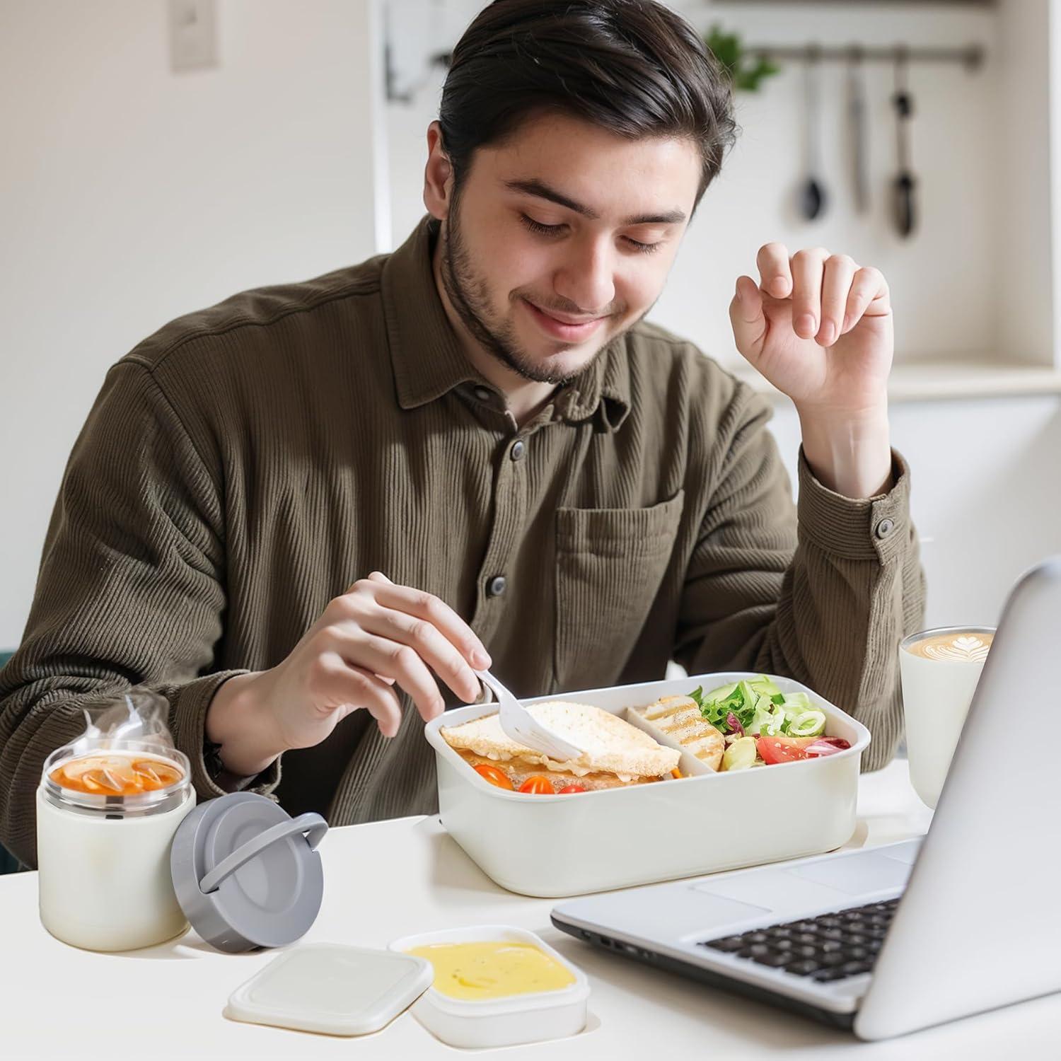 Caja de Almuerzo Bento WyfKyd 4 Compartimentos Acero Inoxidable