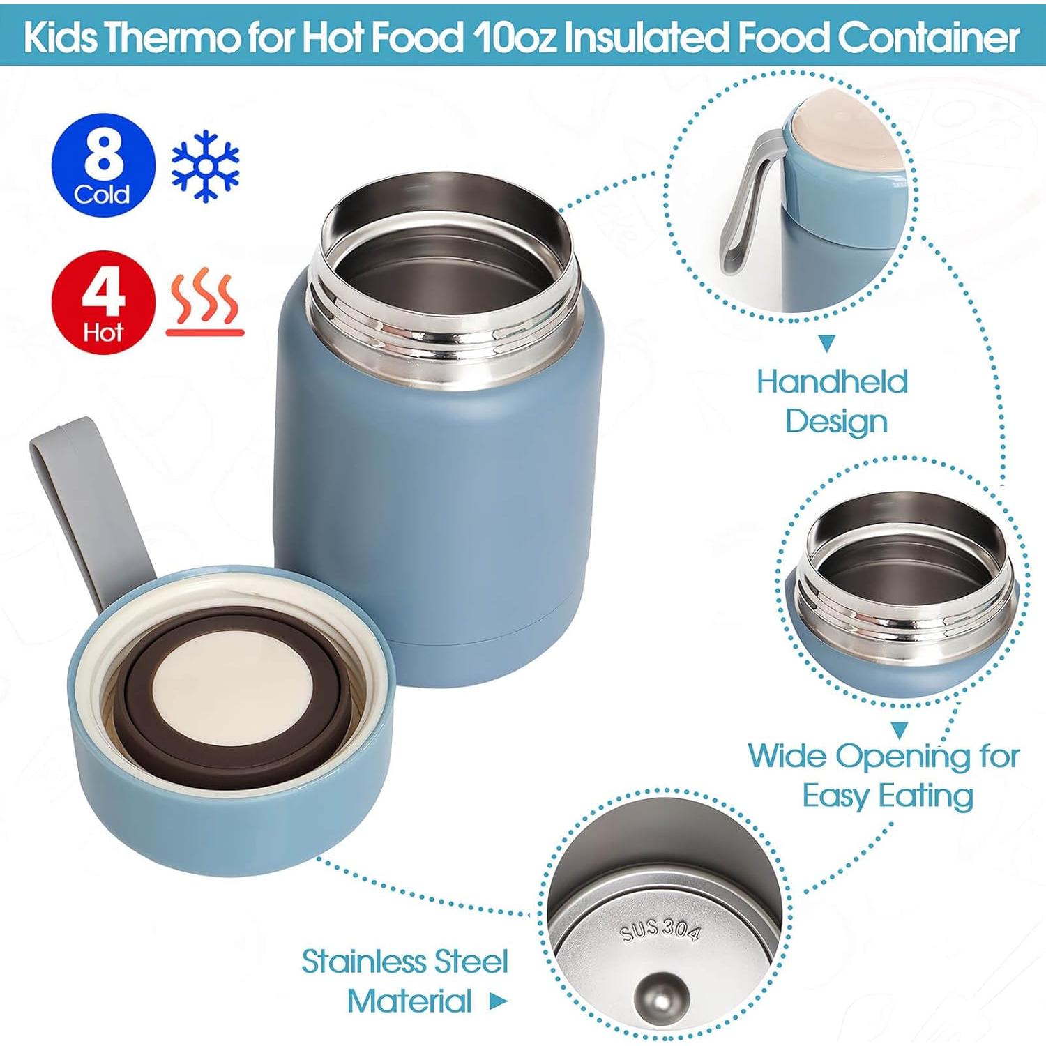 Bolsa de Almuerzo Aislada PainZieteg Azul con Termo y Caja Bento