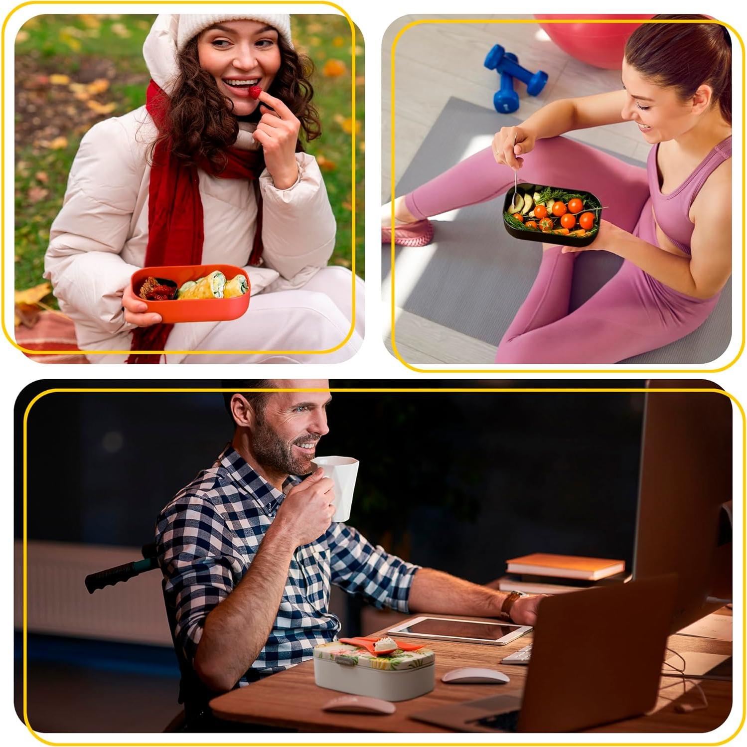 Caja Bento Aislada Hämtmat 1.33L con Palillos Reutilizables