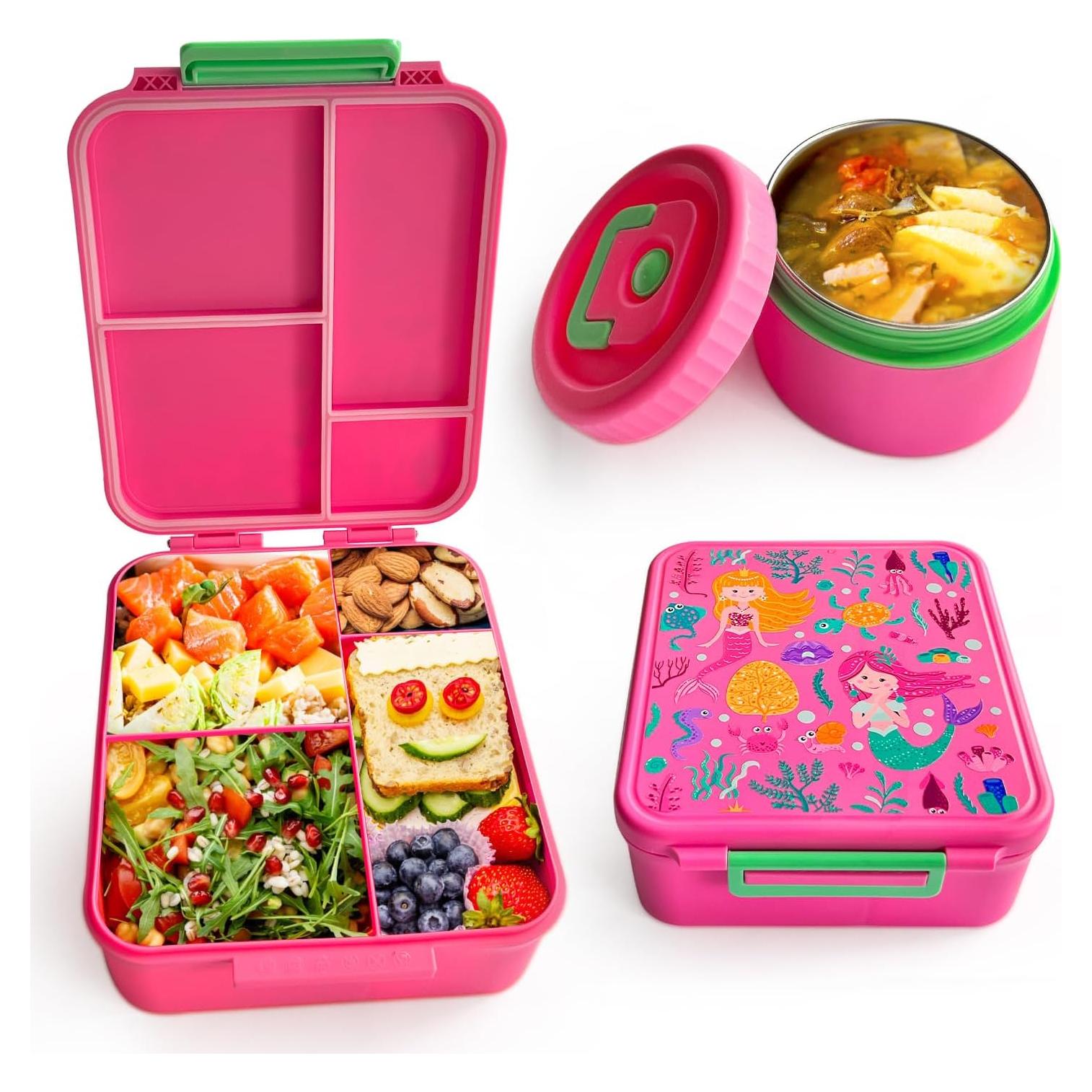 Caja de Almuerzo Bento Doiaz Rosa 4 Compartimentos Aislada