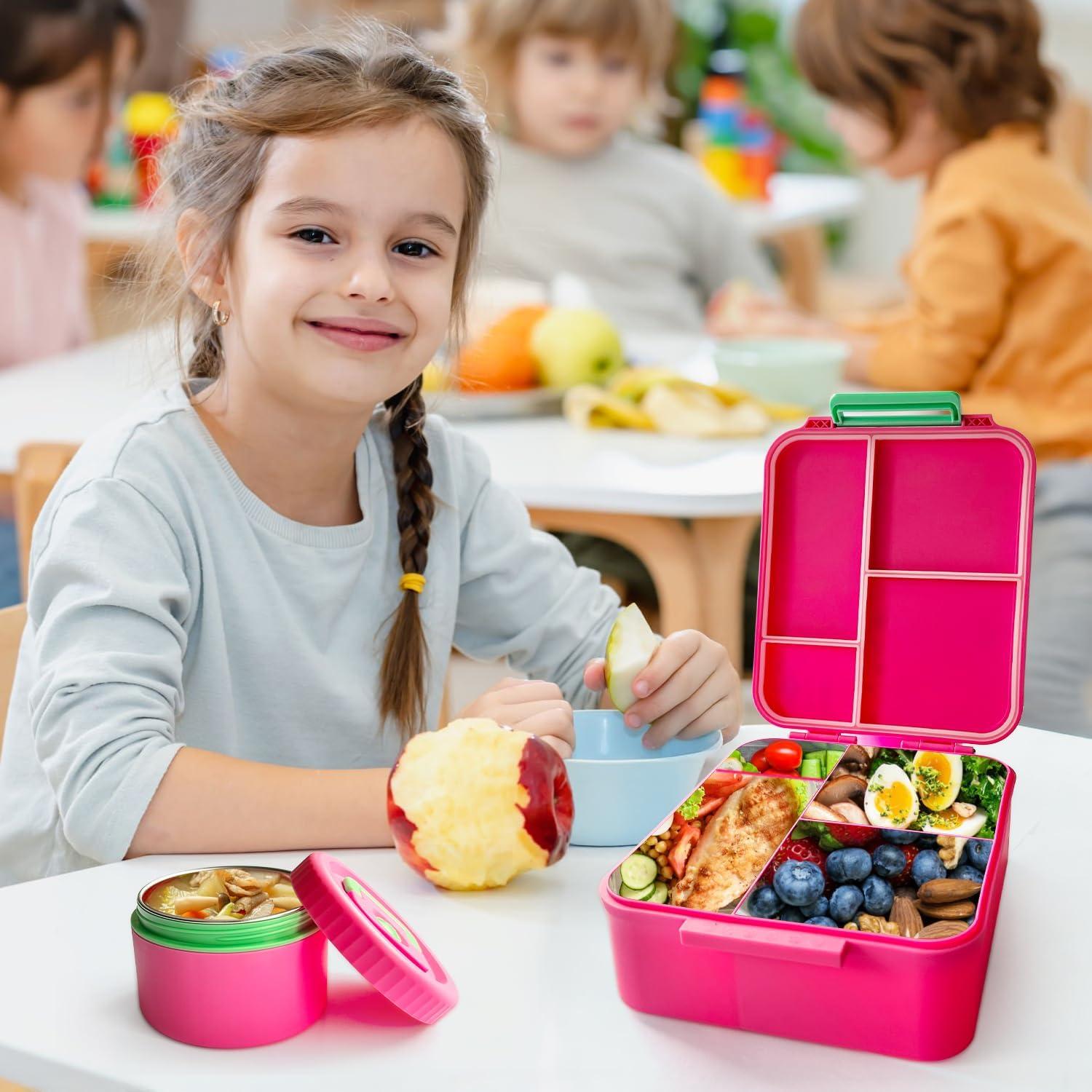 Caja de Almuerzo Bento Doiaz Rosa 4 Compartimentos Aislada