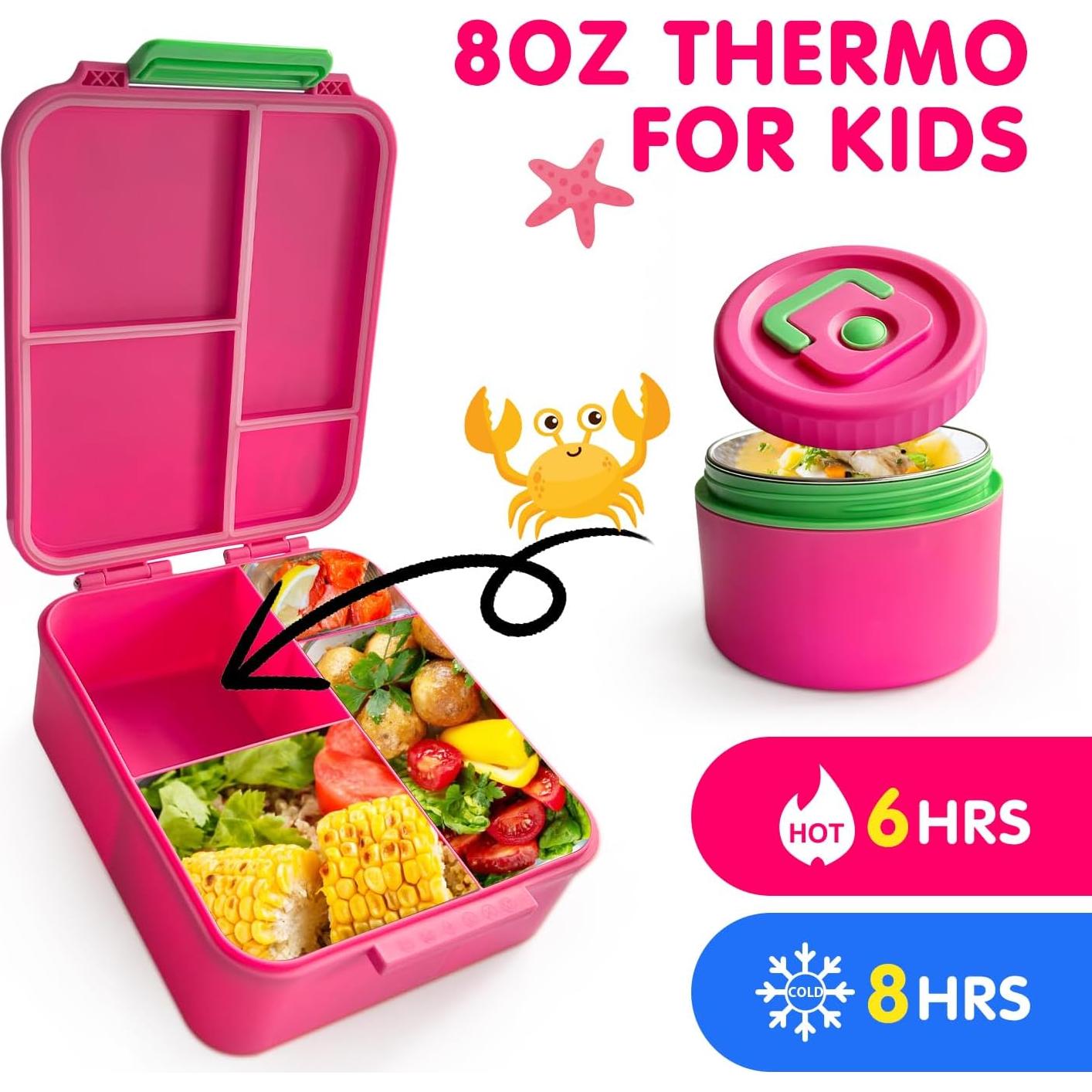 Caja de Almuerzo Bento Doiaz Rosa 4 Compartimentos Aislada