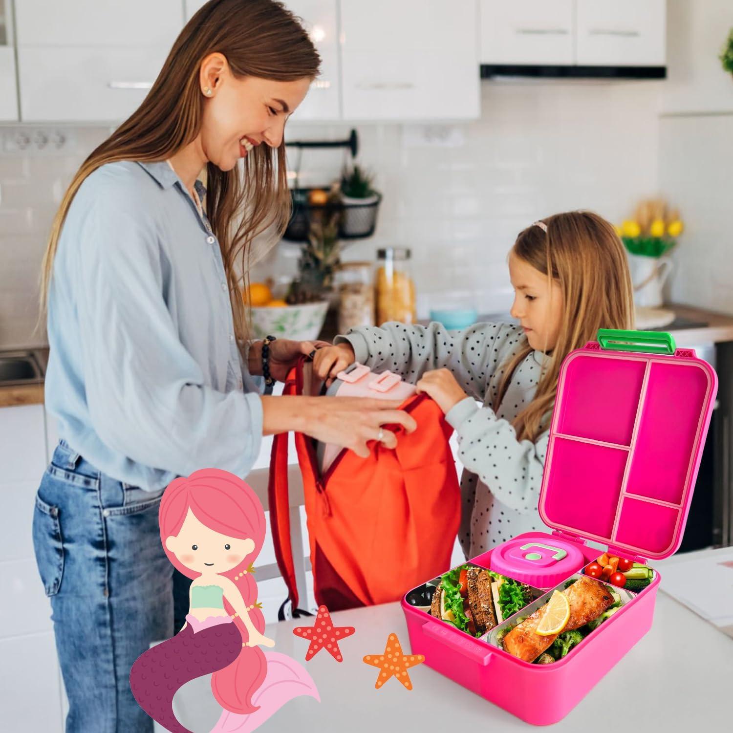 Caja de Almuerzo Bento Doiaz Rosa 4 Compartimentos Aislada