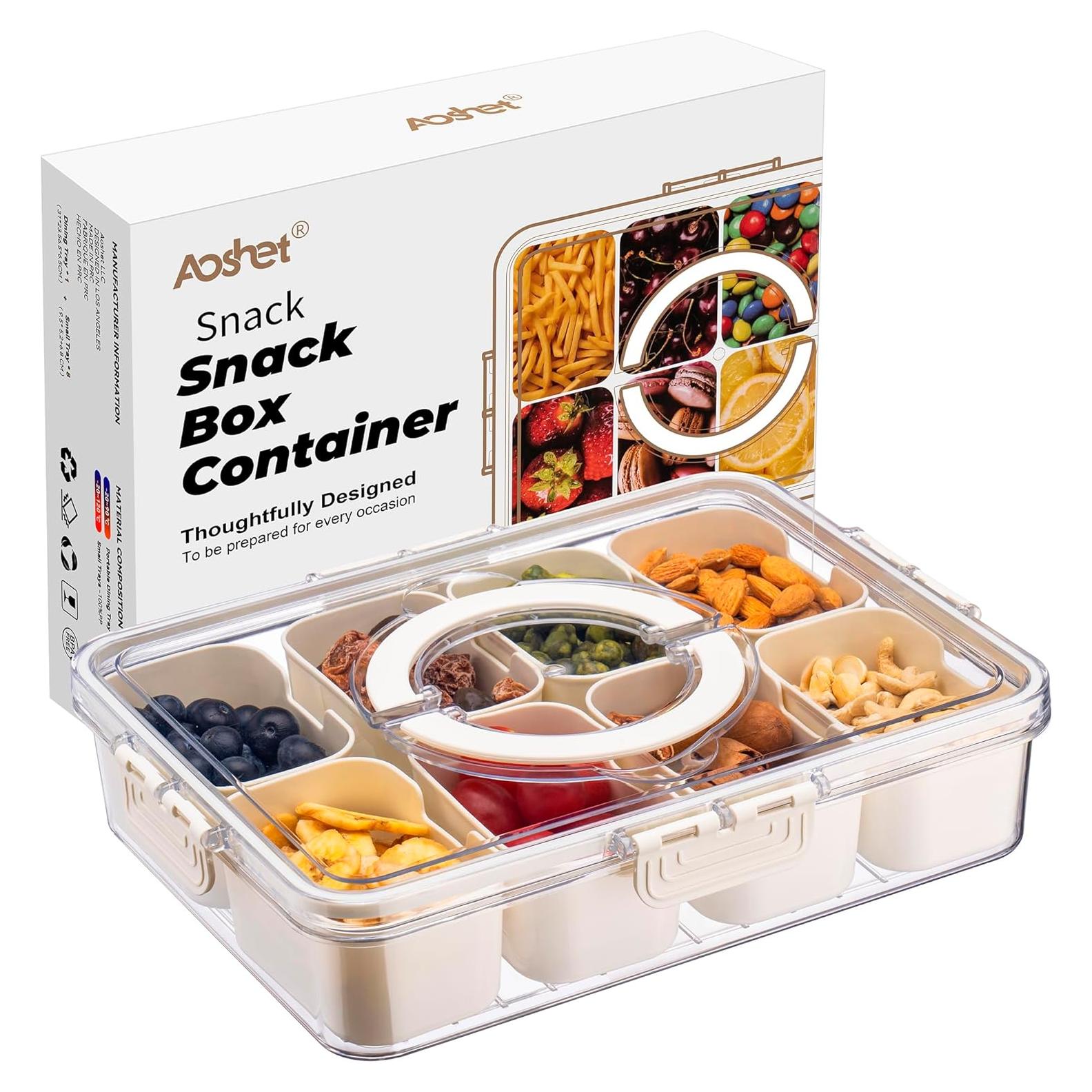 Contenedor Snack Box Aoshet 8 Compartimentos Apto Lavavajillas