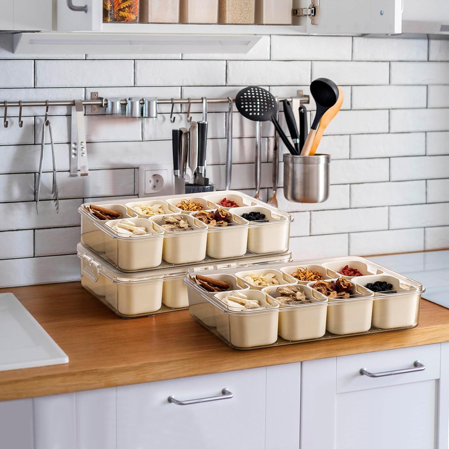 Contenedor Snack Box Aoshet 8 Compartimentos Apto Lavavajillas