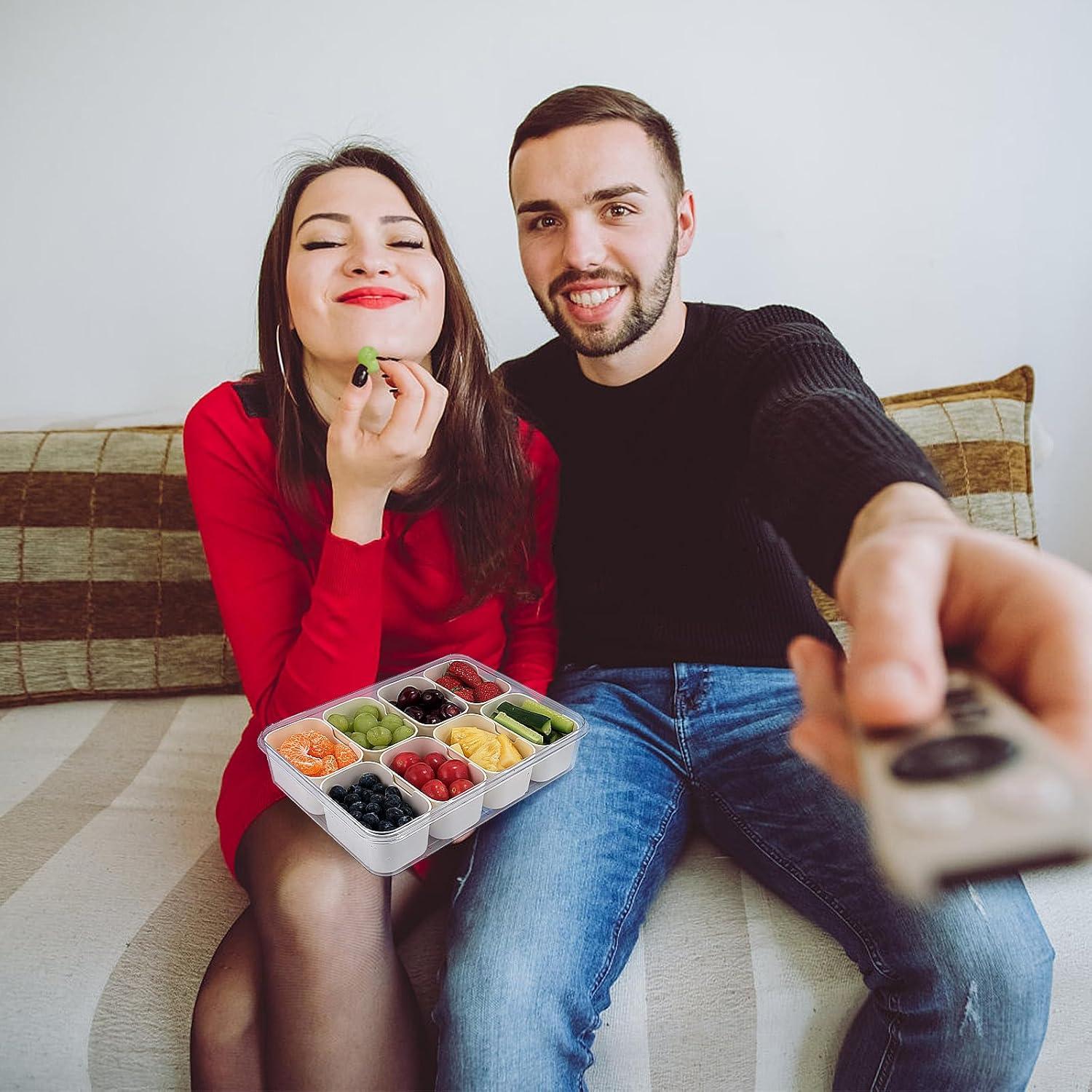 Contenedor Snackle Box 8 Compartimentos 29x21cm Tapa Asa