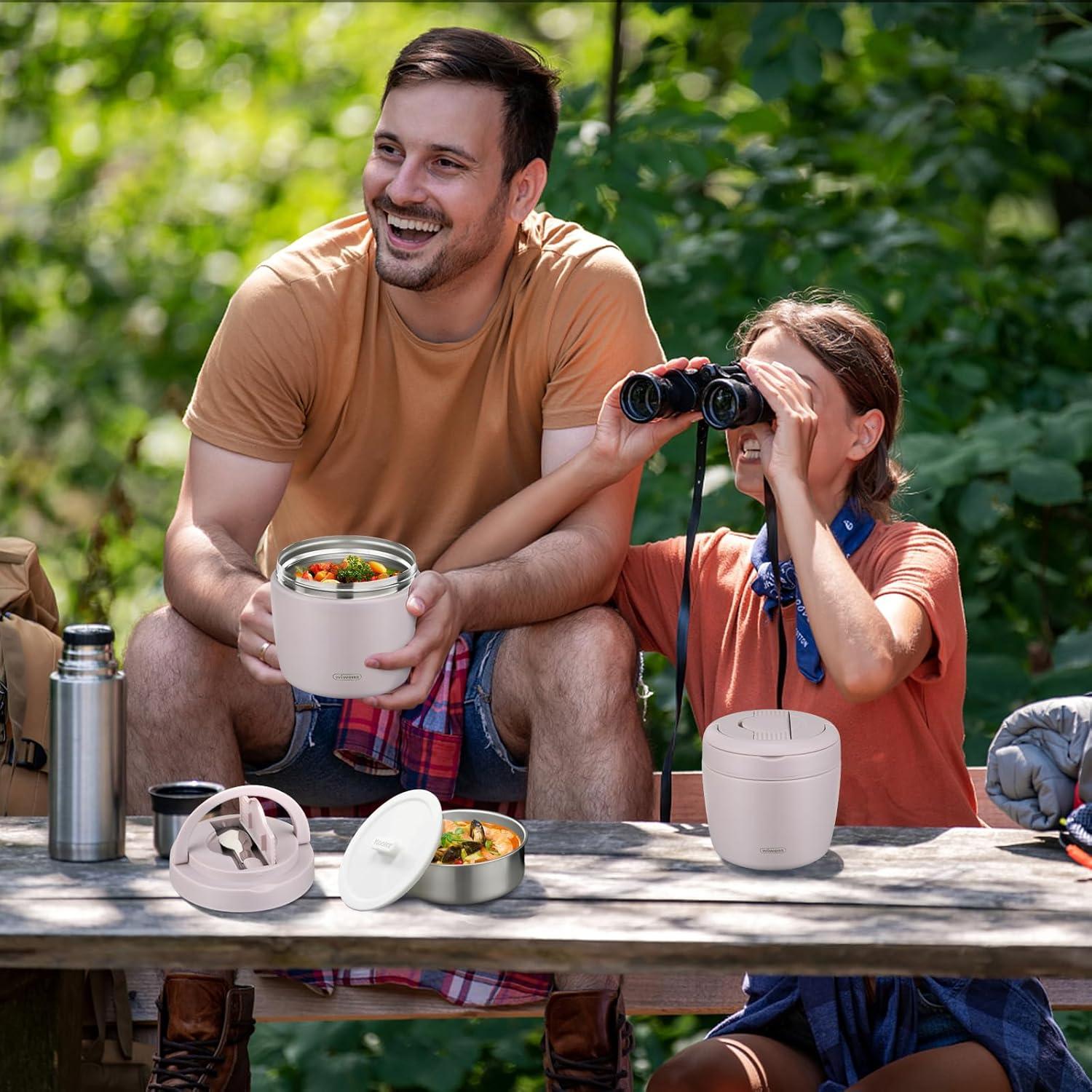 Tarro Térmico Aislado Wiwens 970ml Acero Inoxidable Púrpura