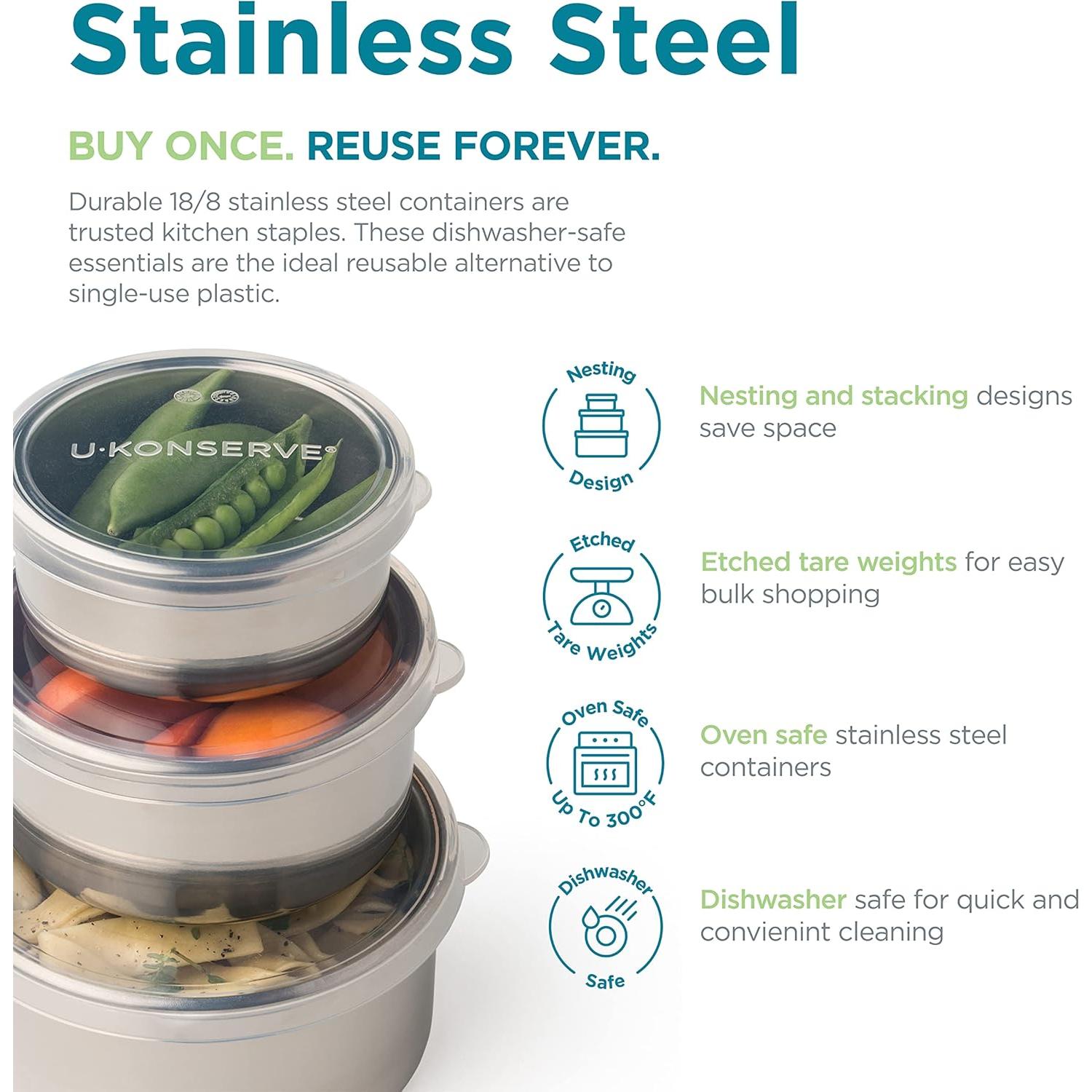 Contenedor de Alimentos U-Konserve de Acero Inoxidable 255g