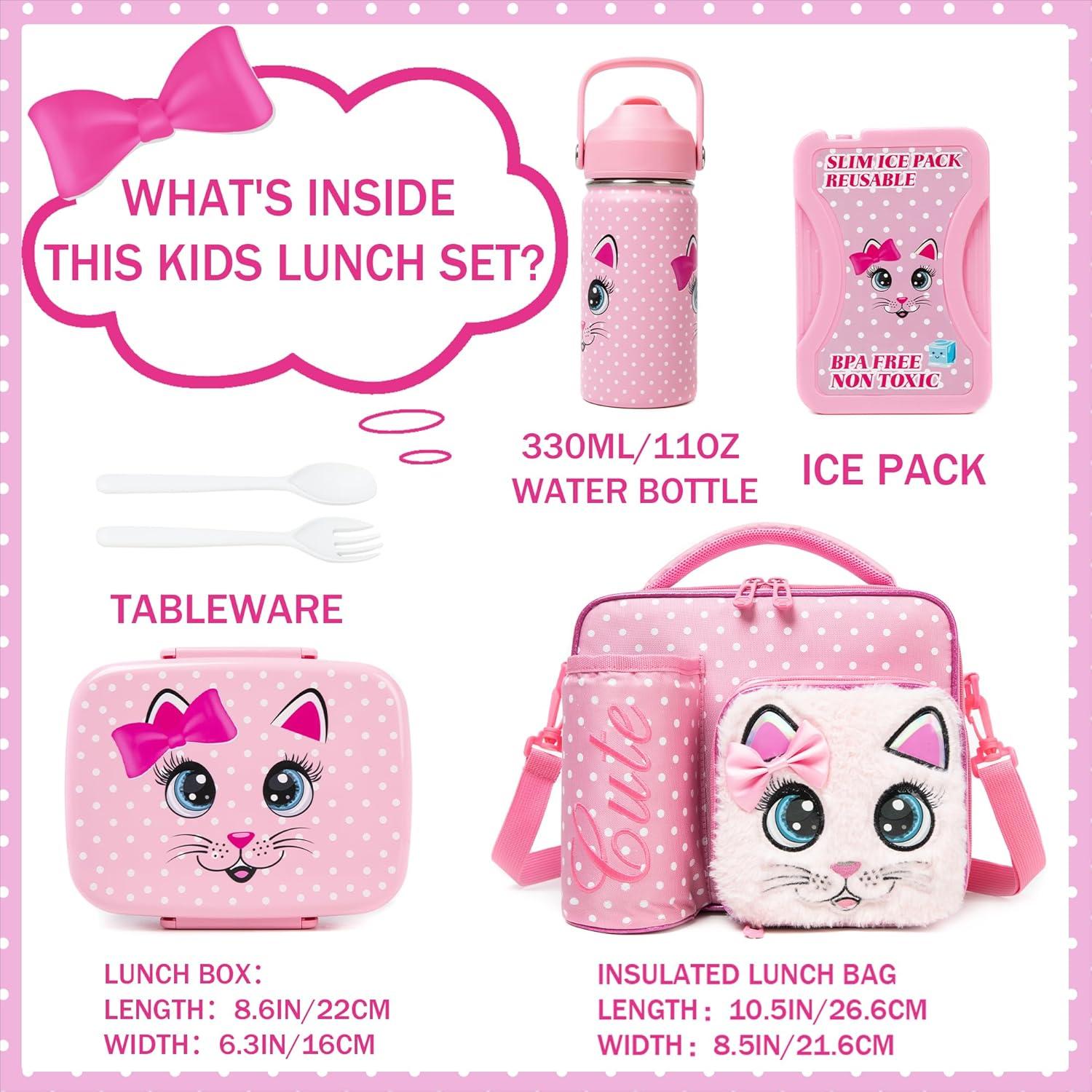 Caja Bento Oruiji para Niños con Botella de Agua y Bolsa