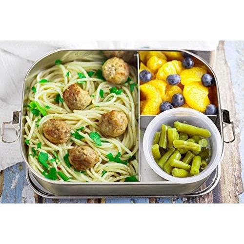 Caja de Almuerzo Acero Inoxidable G.a HOMEFAVOR 1200 ml 3 Compartimentos