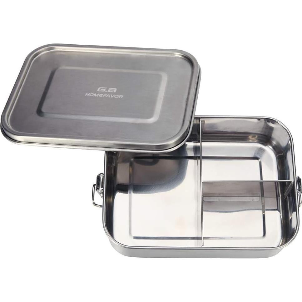 Caja de Almuerzo Acero Inoxidable G.a HOMEFAVOR 1200 ml 3 Compartimentos