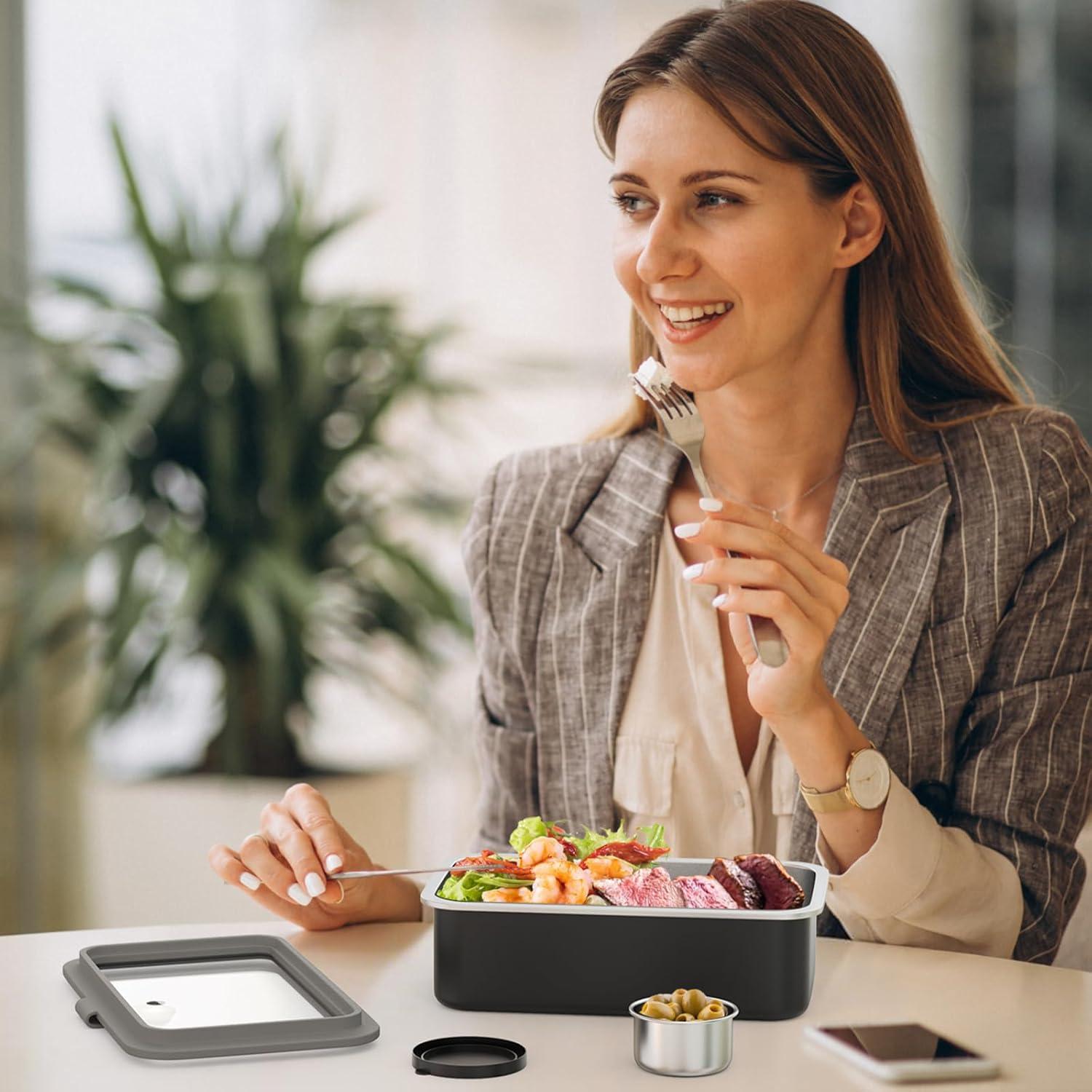 Caja Bento de Acero Inoxidable Bakpoco 1250ml A Prueba de Fugas