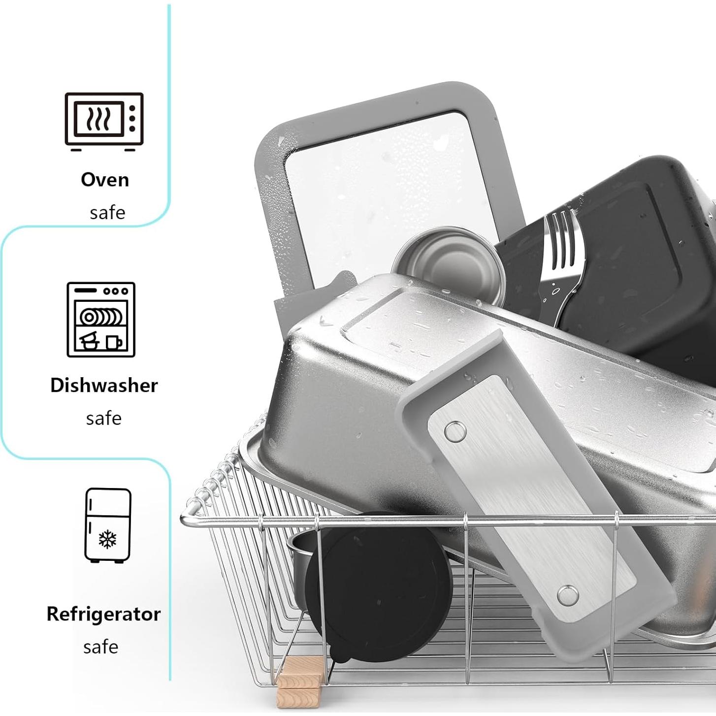 Caja Bento de Acero Inoxidable Bakpoco 1250ml A Prueba de Fugas