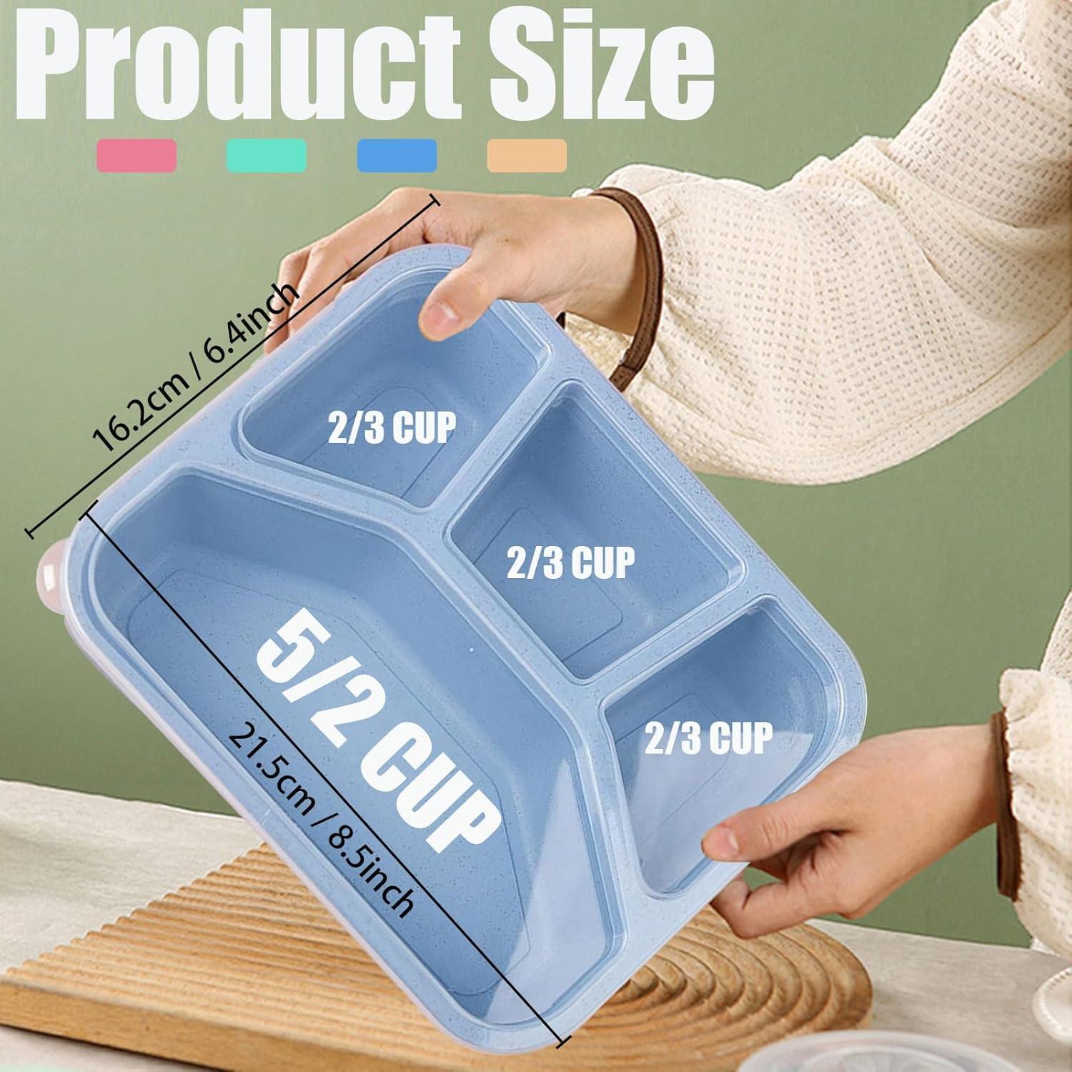 Set de 15 Cajas Bento Aellabus 4 Compartimentos 1000ml