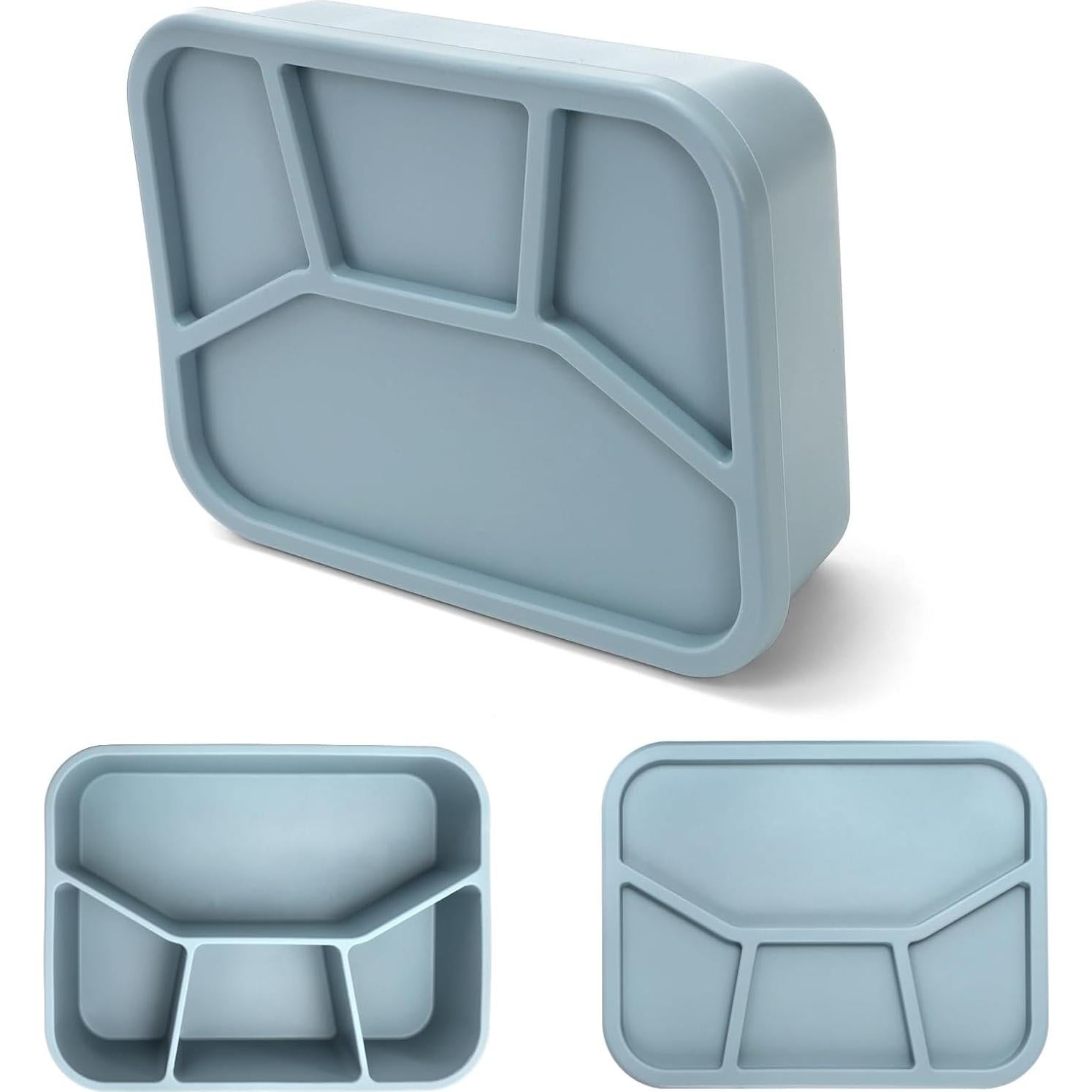 Caja Bento de Silicona Noamus 1.19L 4 Compartimentos A Prueba de Fugas