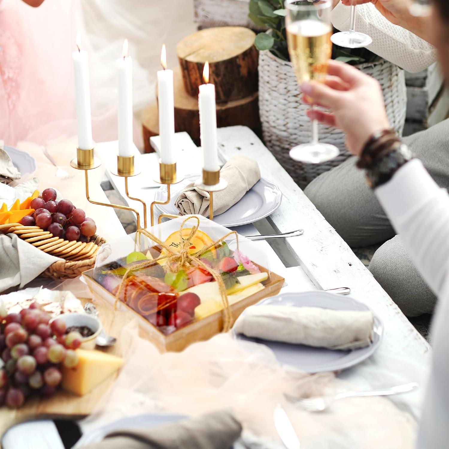 Paquete de 50 Cajas de Charcutería Leafiew 5" Resistentes