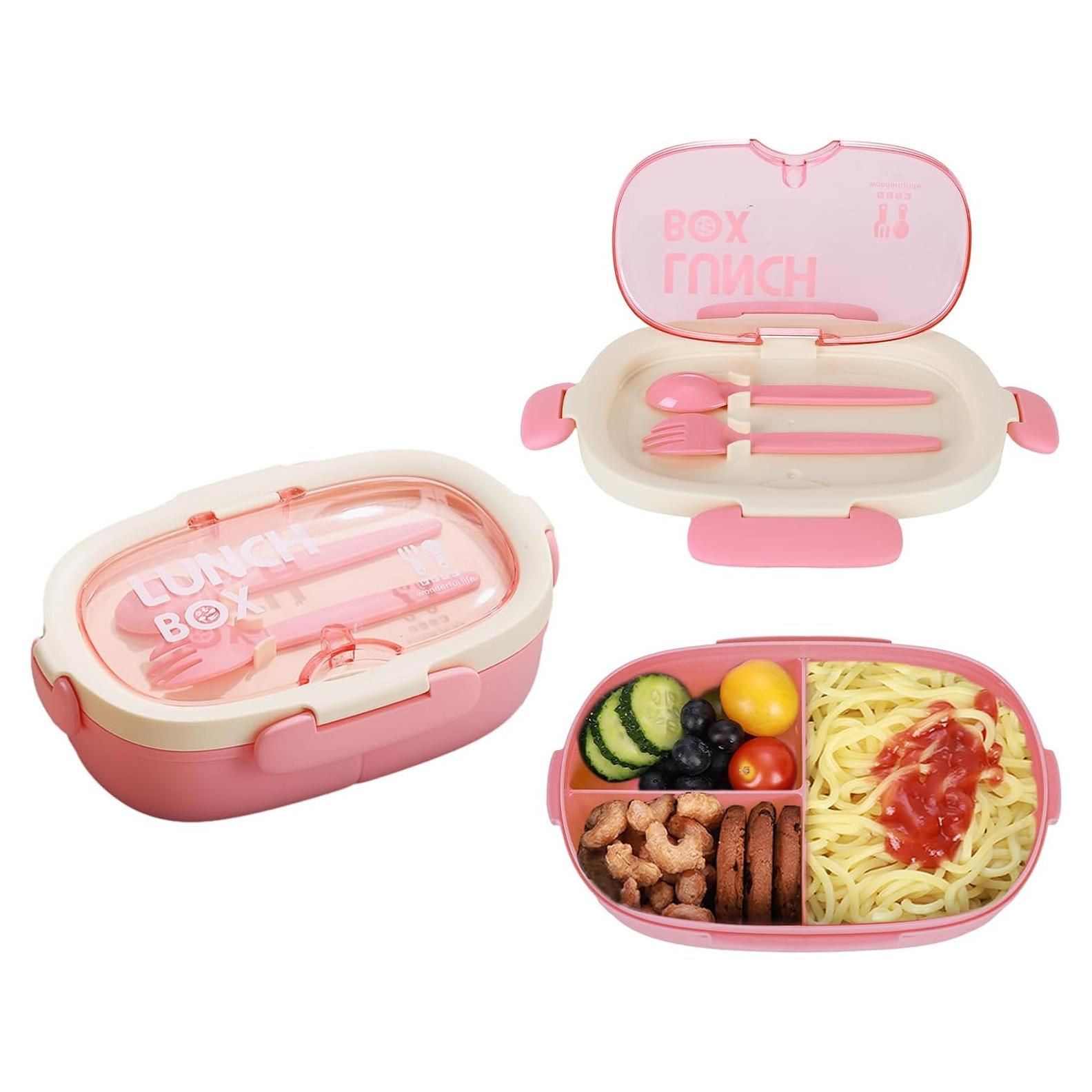 Caja Bento Rosa SAYAPE 850ml 3 Compartimentos Apta Microondas