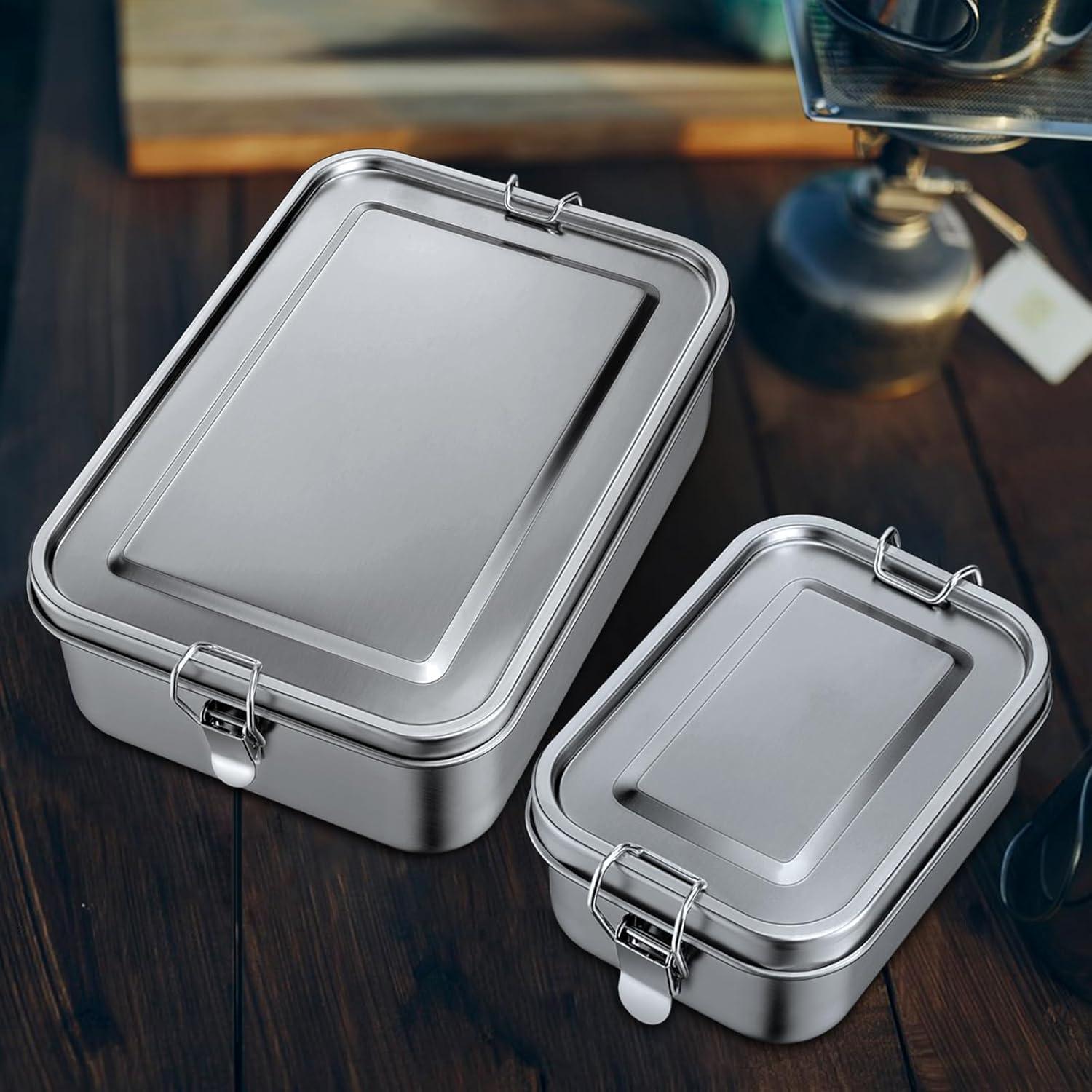 Caja de Almuerzo Leonyo 2400ml Acero Inoxidable 18/10