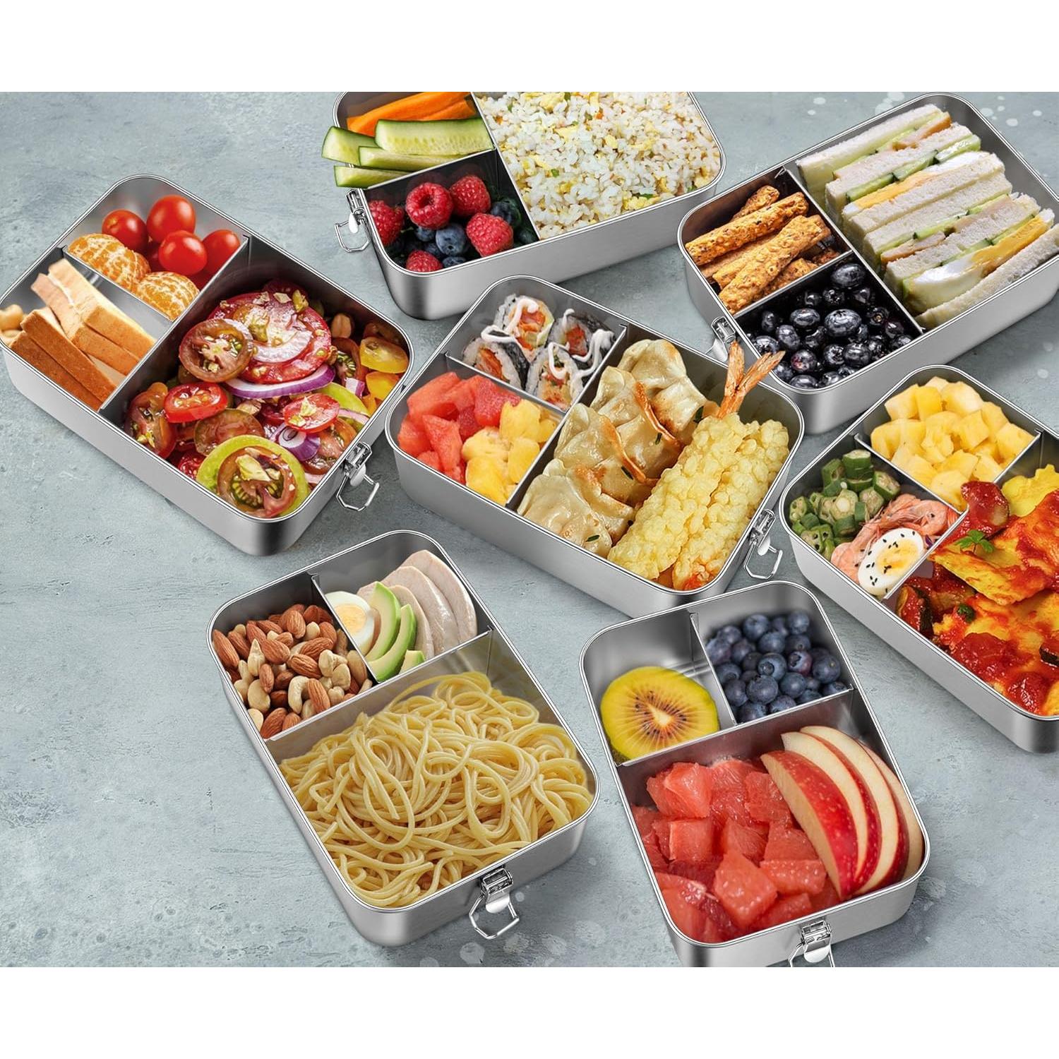 Caja de Almuerzo Leonyo 2400ml Acero Inoxidable 18/10