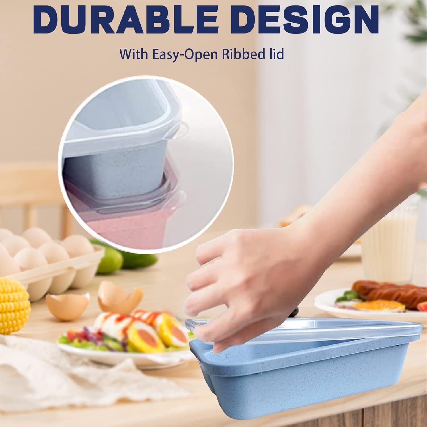 Paquete de 8 Cajas Bento Aellabus, Contenedores Reutilizables 1000ml