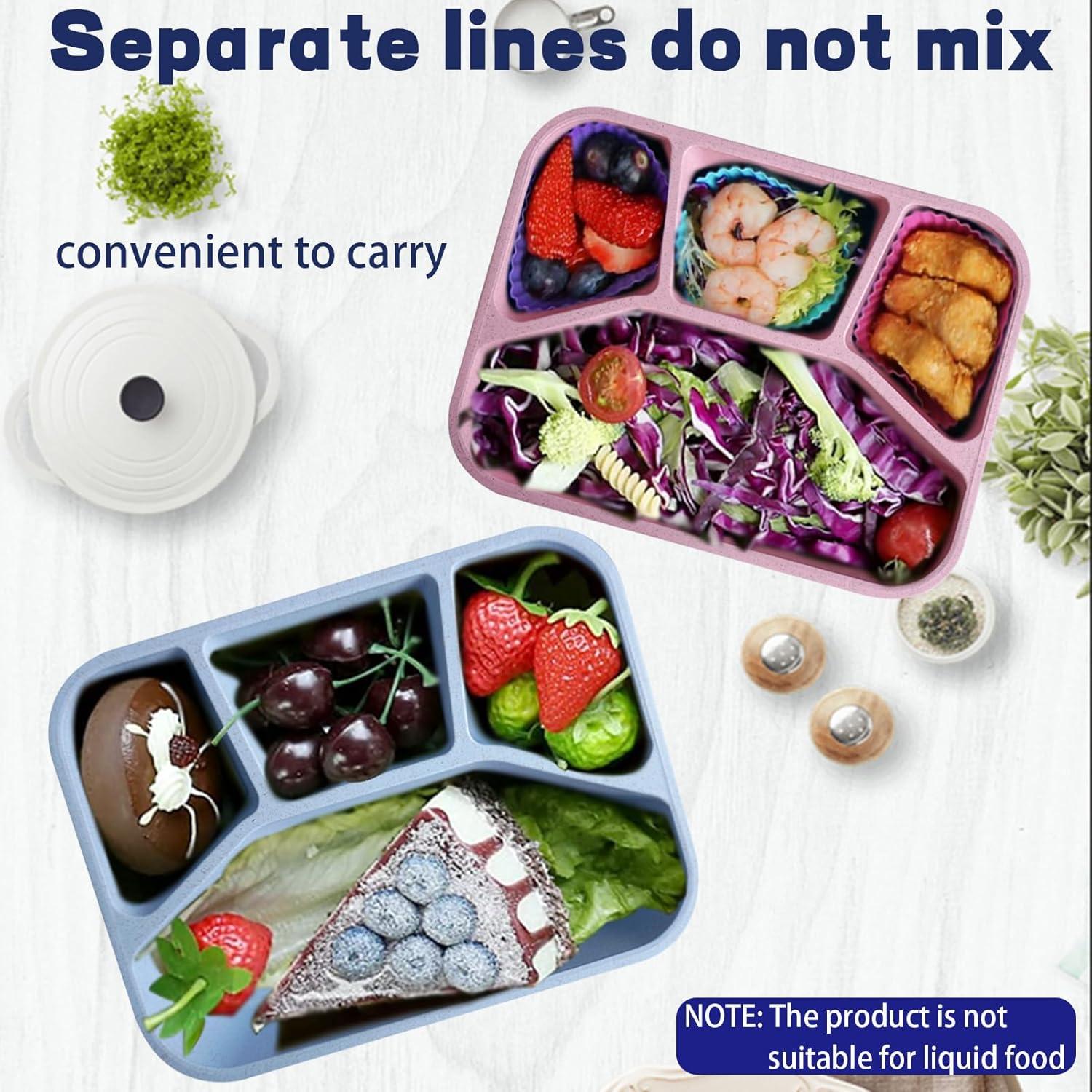 Paquete de 8 Cajas Bento Aellabus, Contenedores Reutilizables 1000ml