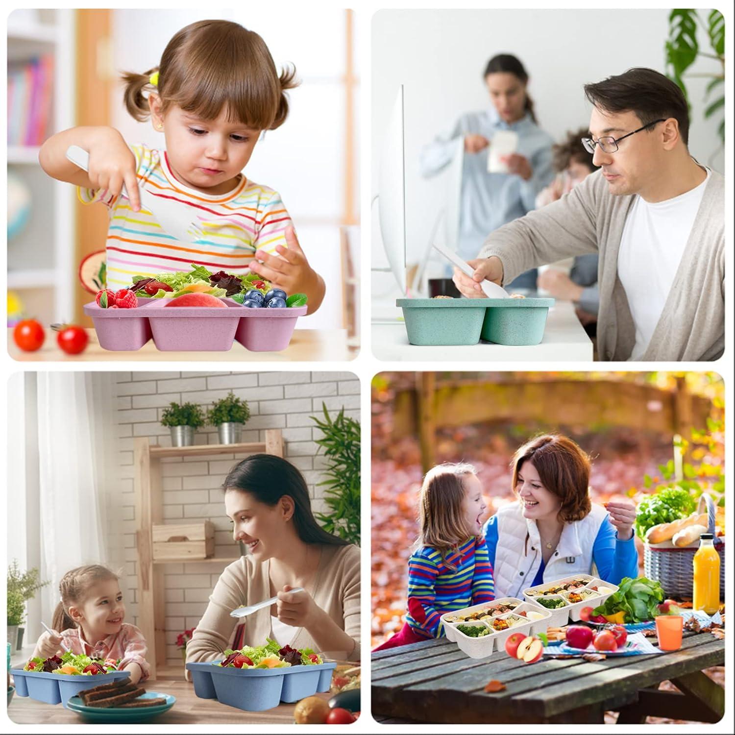 Paquete de 8 Cajas Bento Aellabus, Contenedores Reutilizables 1000ml